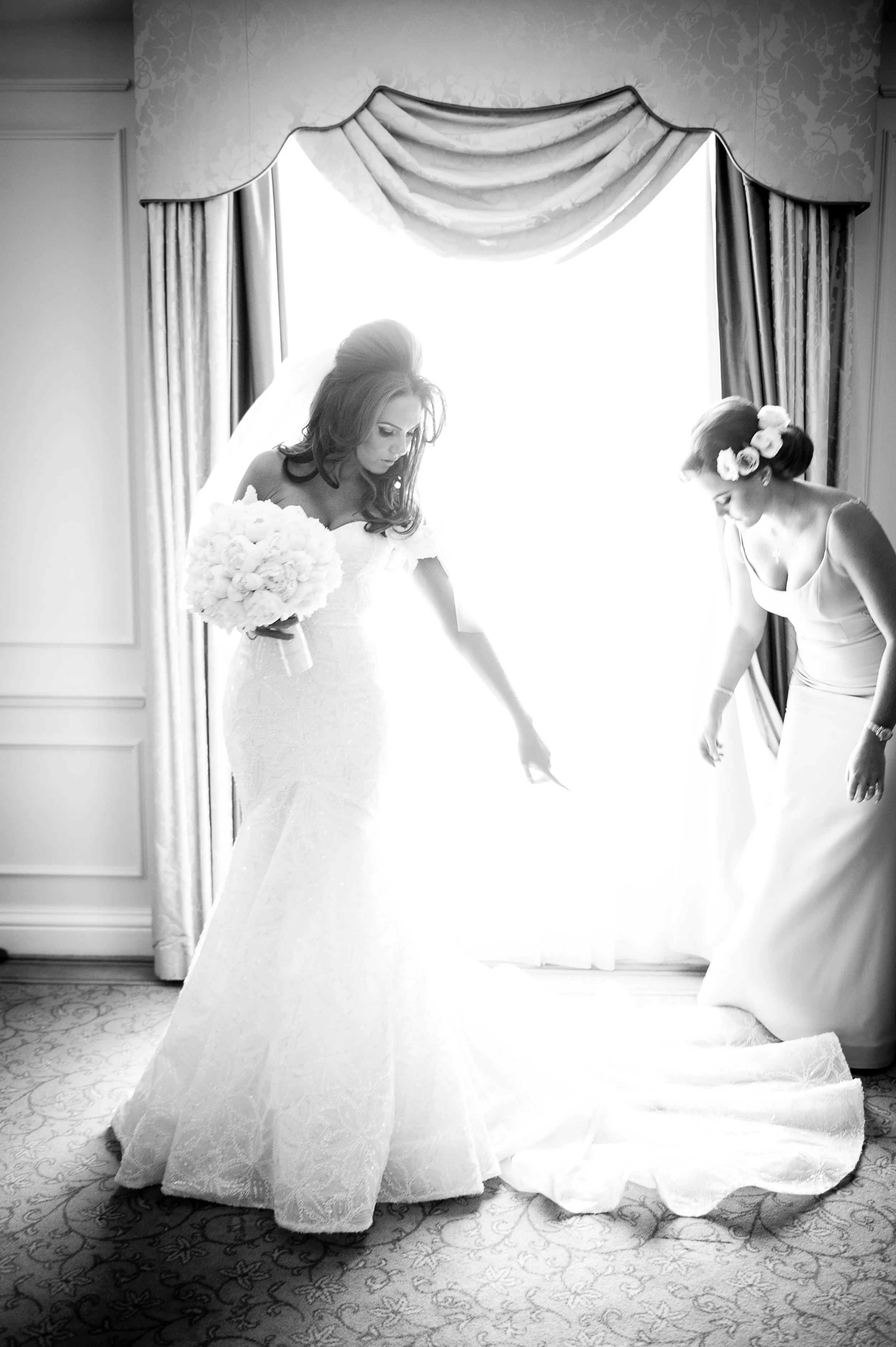 Black and white bride