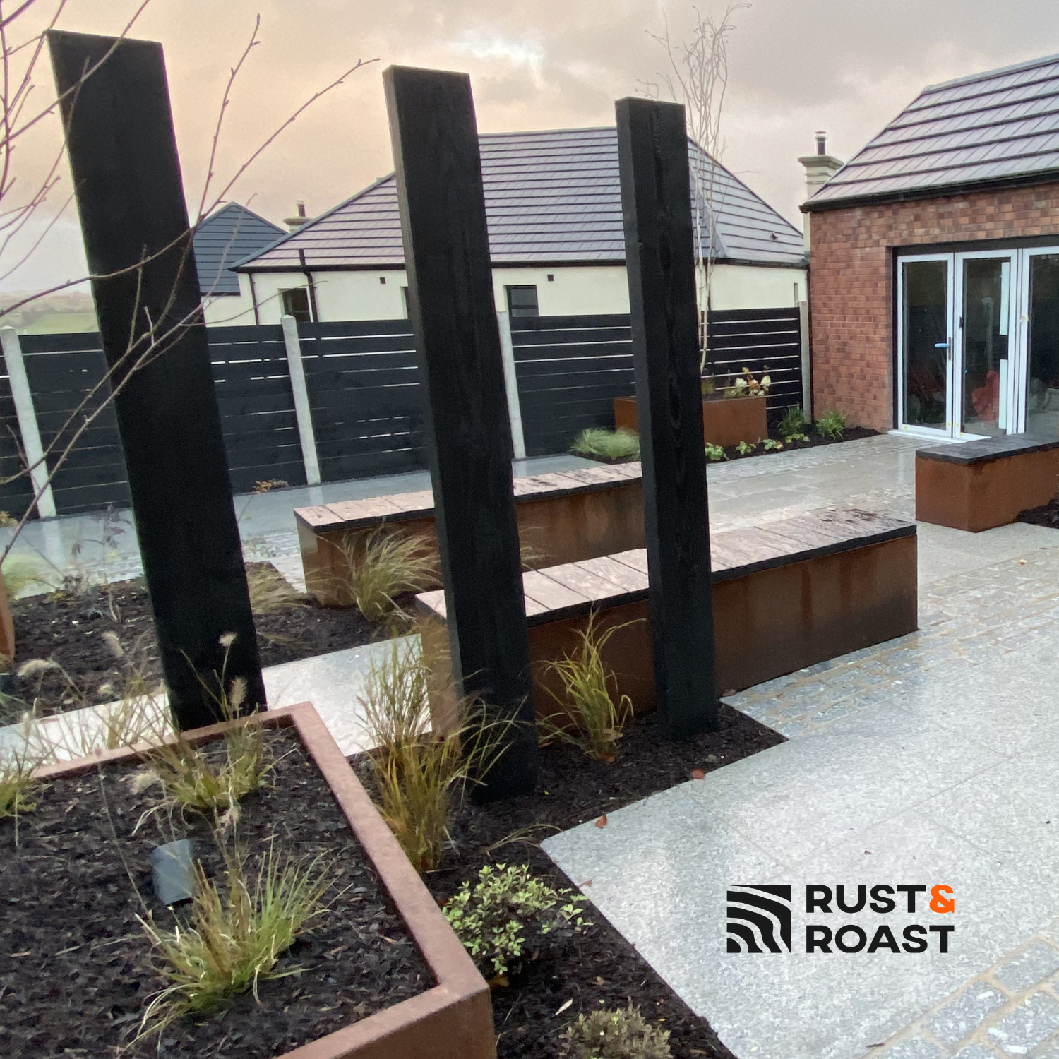 Charred Douglas Fir Vertical Divider from Rust and Roast