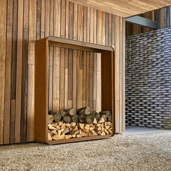 Serra Corten Steel Wood Storage