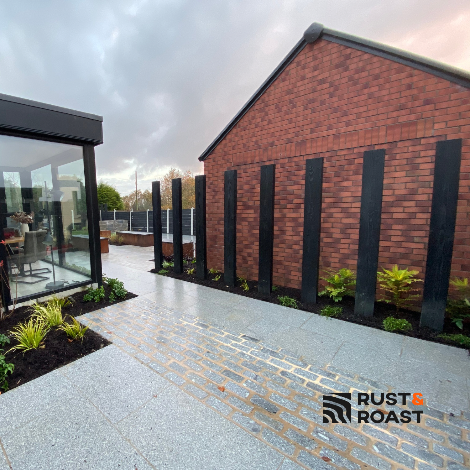 Charred Douglas Fir Vertical Divider from Rust and Roast