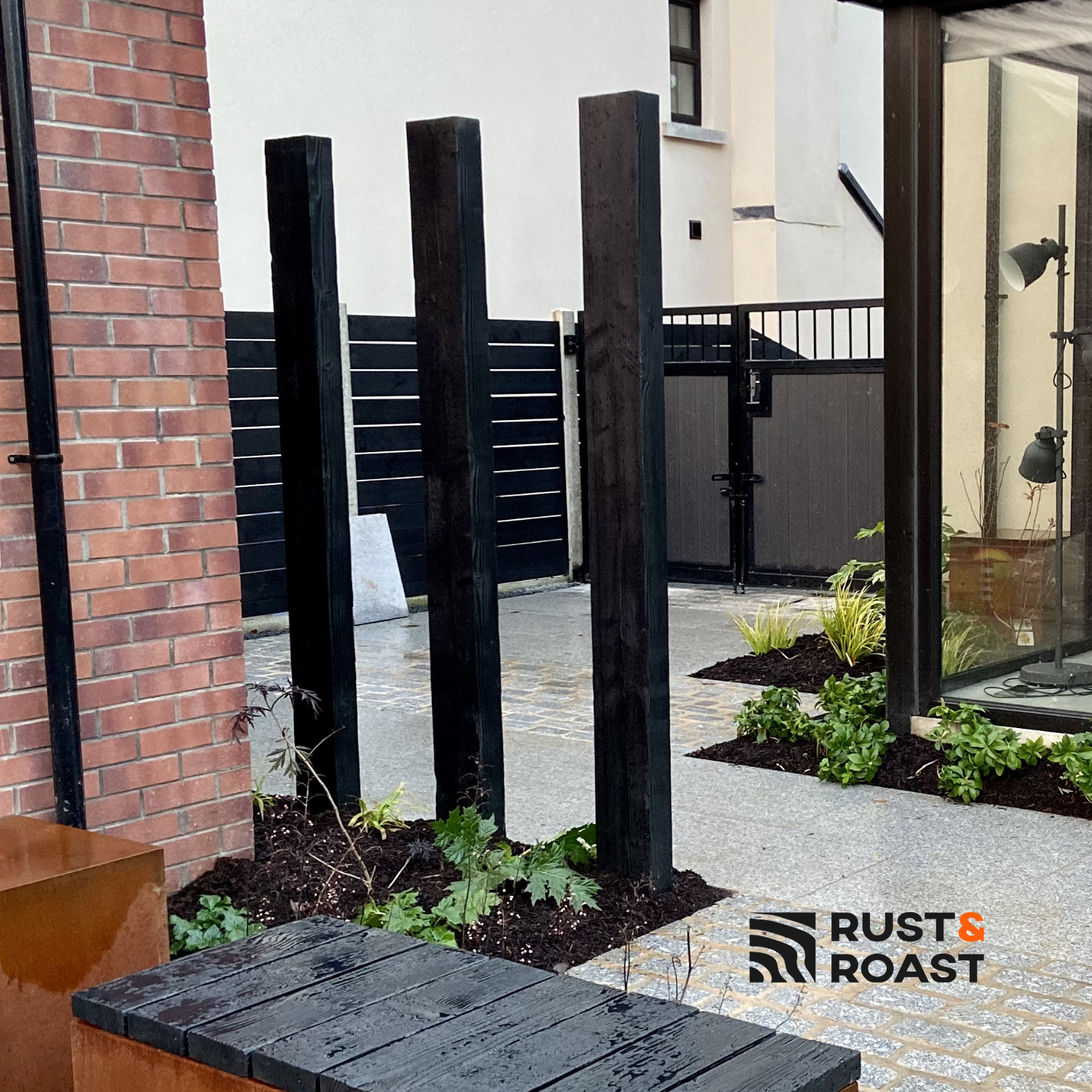 Charred Douglas Fir Vertical Divider from Rust and Roast