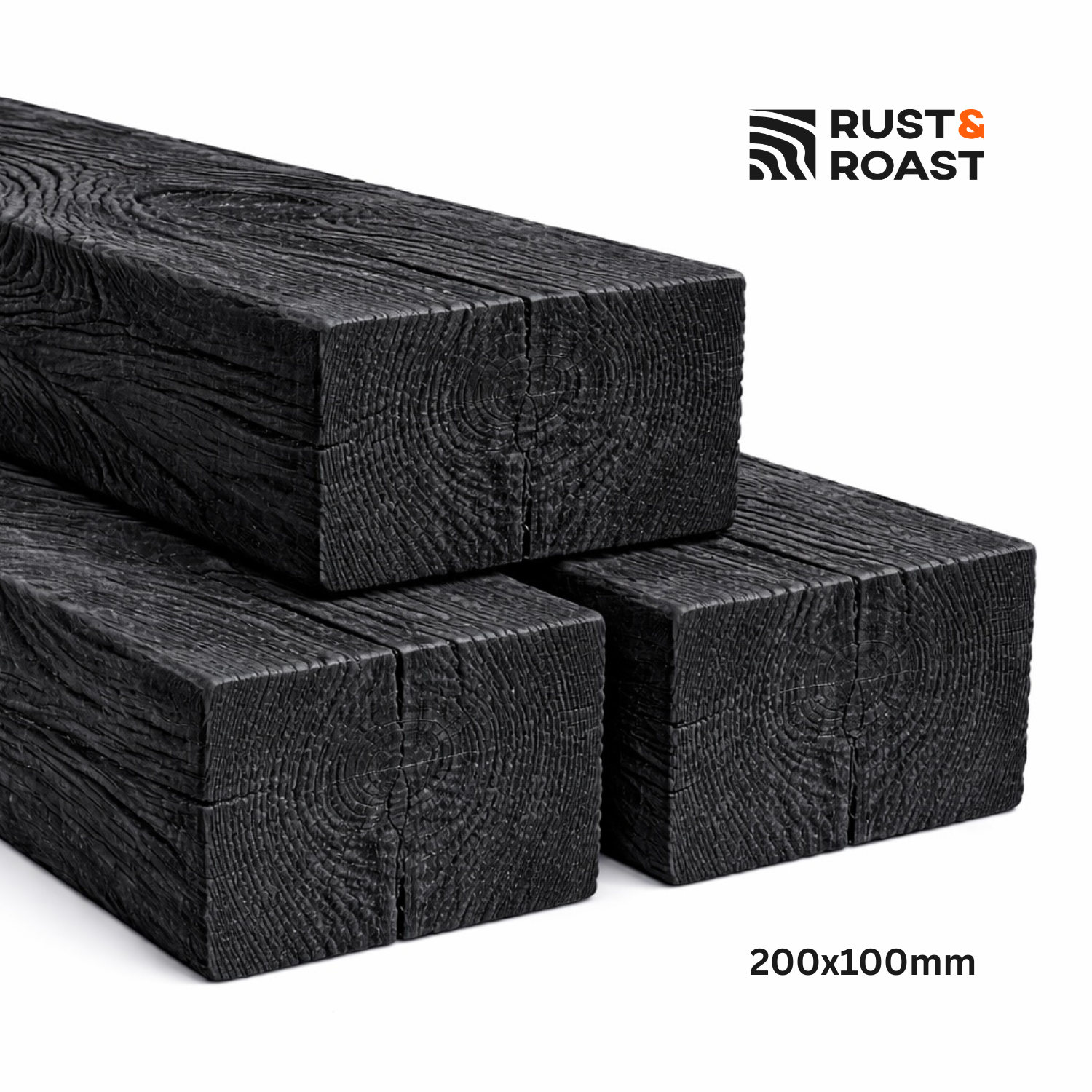 Charred Douglas Fir Vertical Divider from Rust and Roast 200x100mm