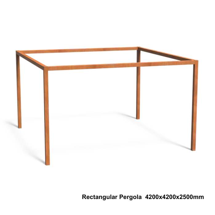 Transform Your Garden with a Stunning Rectangular Corten Steel Pergola