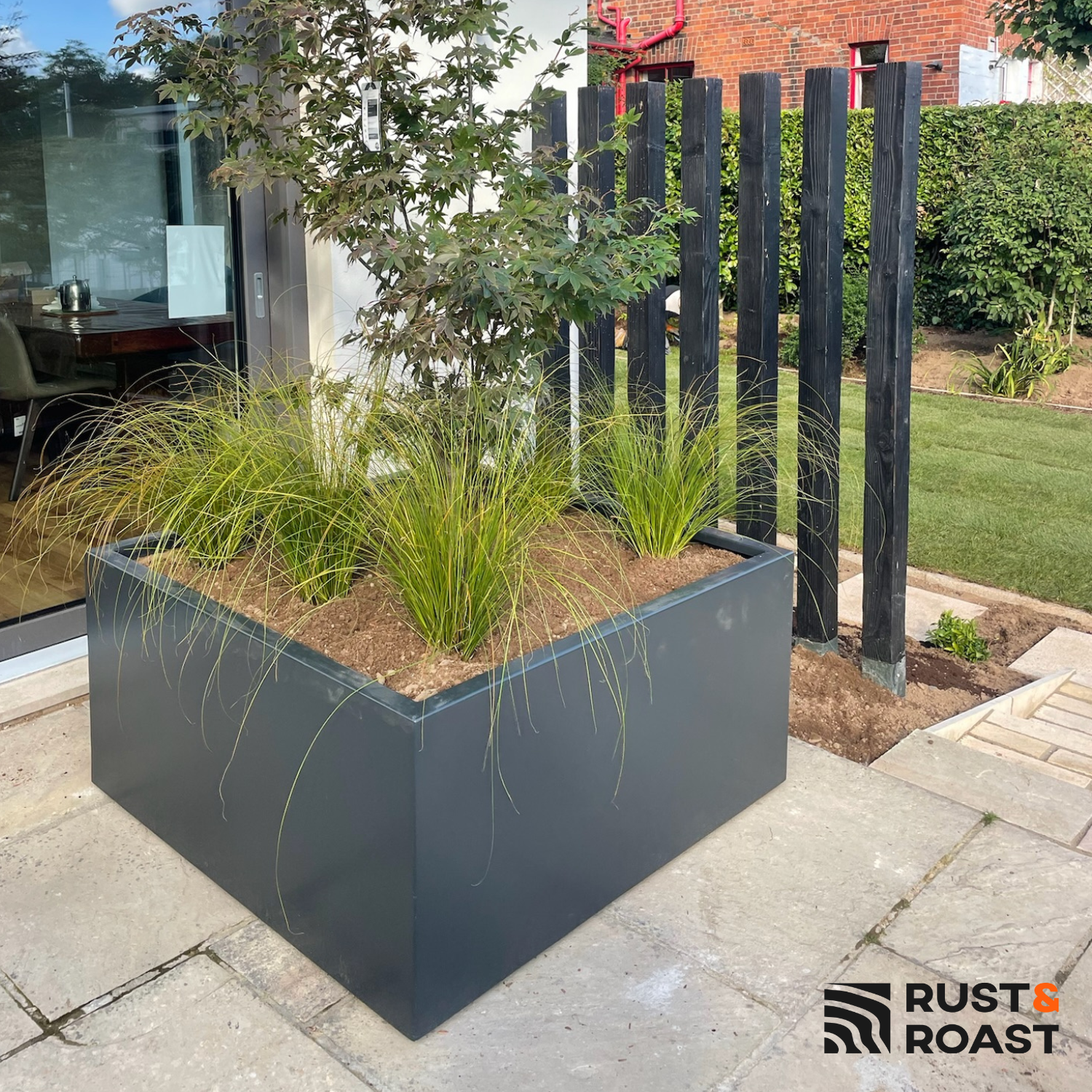 Rectangular Aluminum Planters (With Bottom)