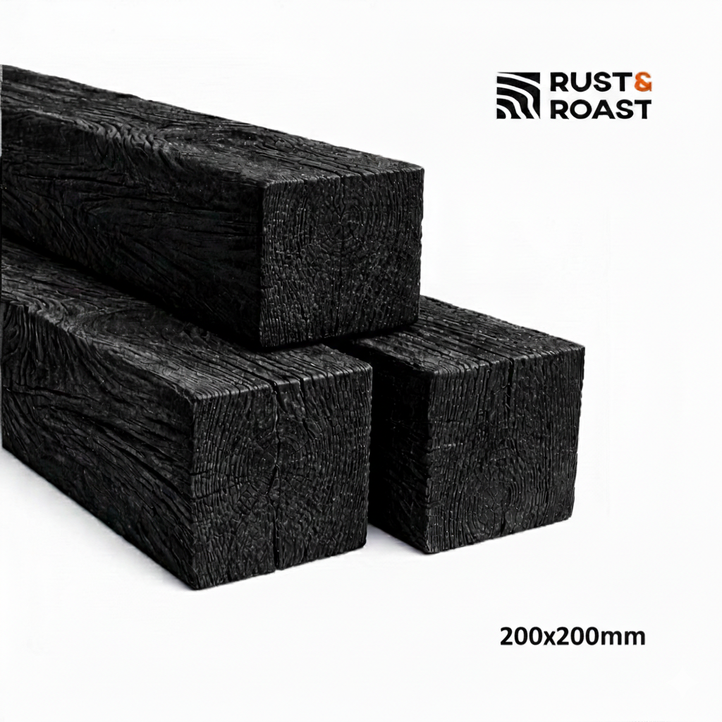 Charred Douglas Fir Vertical Divider from Rust and Roast 200x200mm