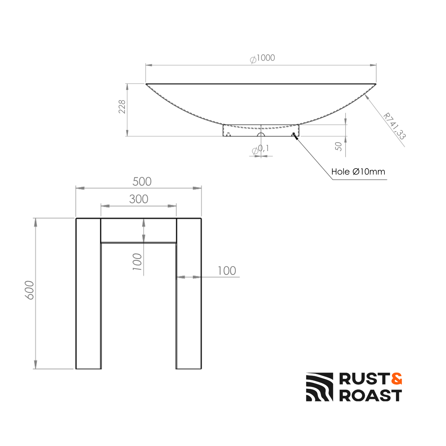 U shaped pedestal and 1000mm water bowl  - 4.png
