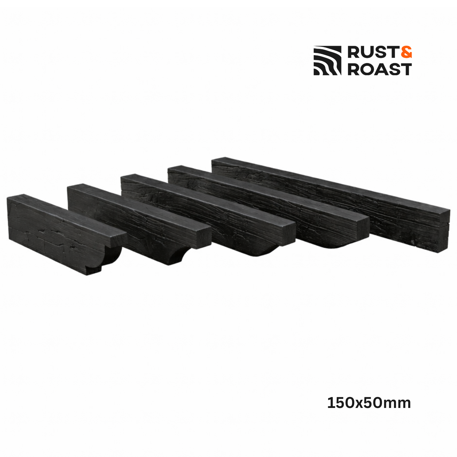 Charred Douglas Fir Pergola Rafter Bearers 150x50mm