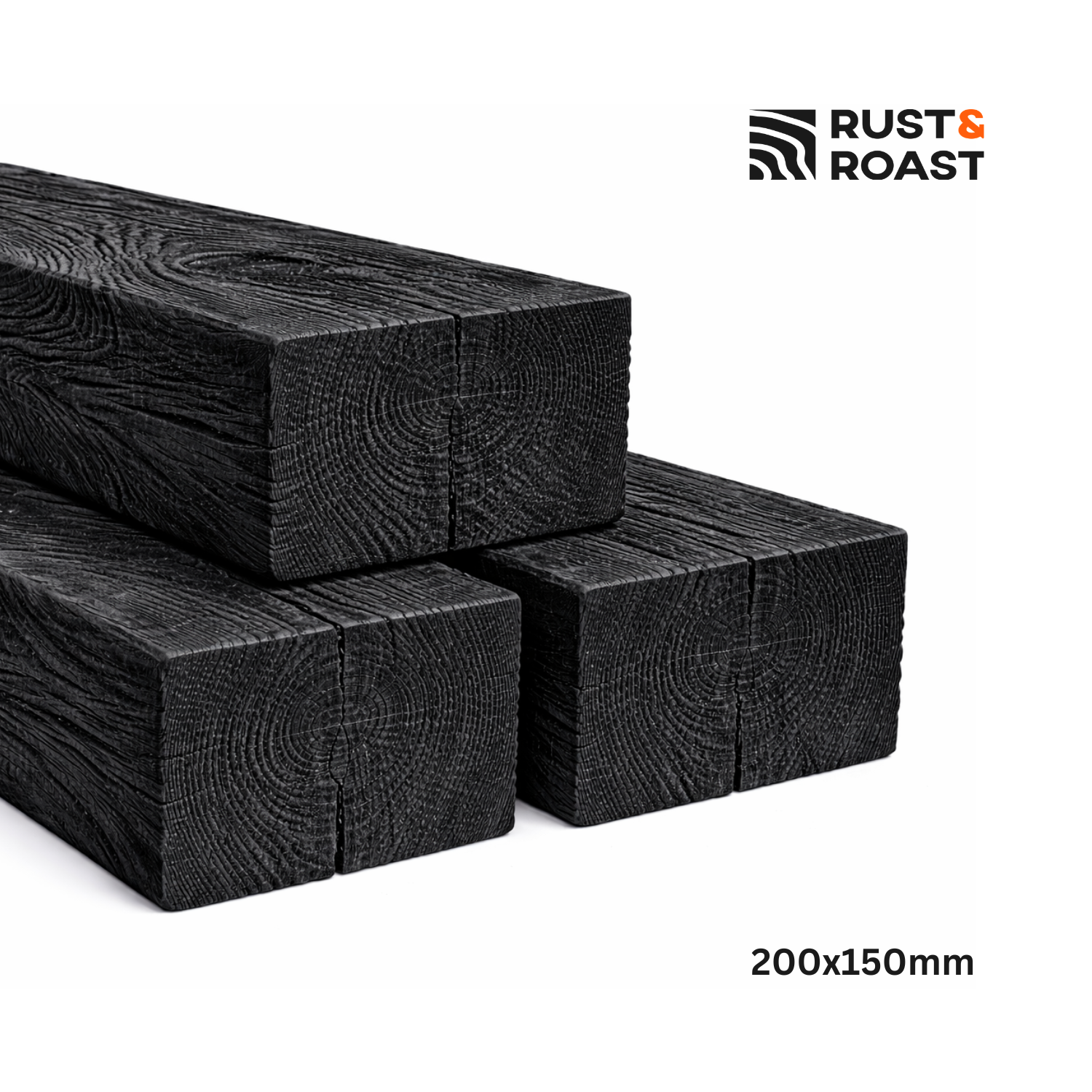 Charred Douglas Fir Vertical Divider from Rust and Roast  200x150mm