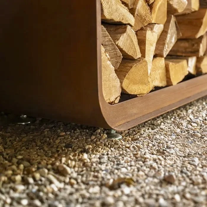Serra Corten Steel Wood Storage