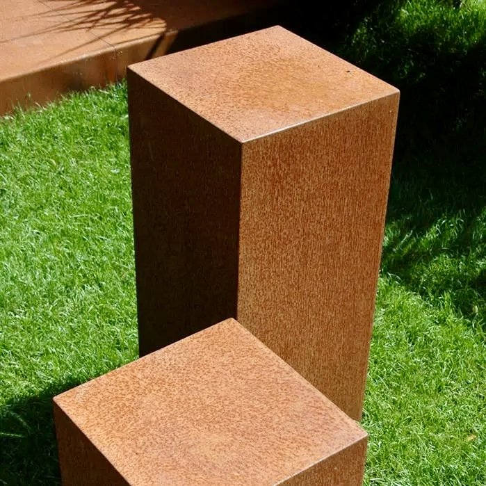 Corten steel pedestals