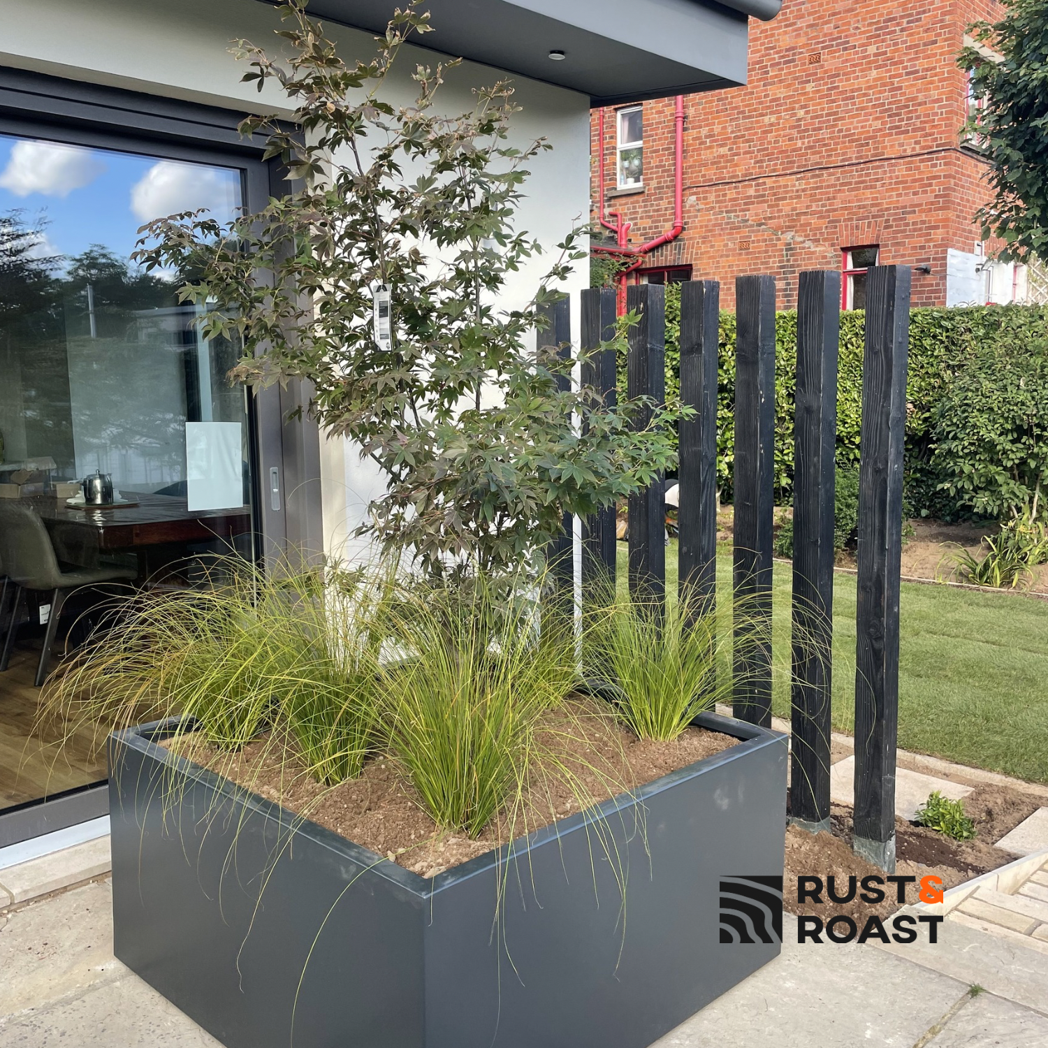 Charred Douglas Fir Virtical Divider from Rust and Roast