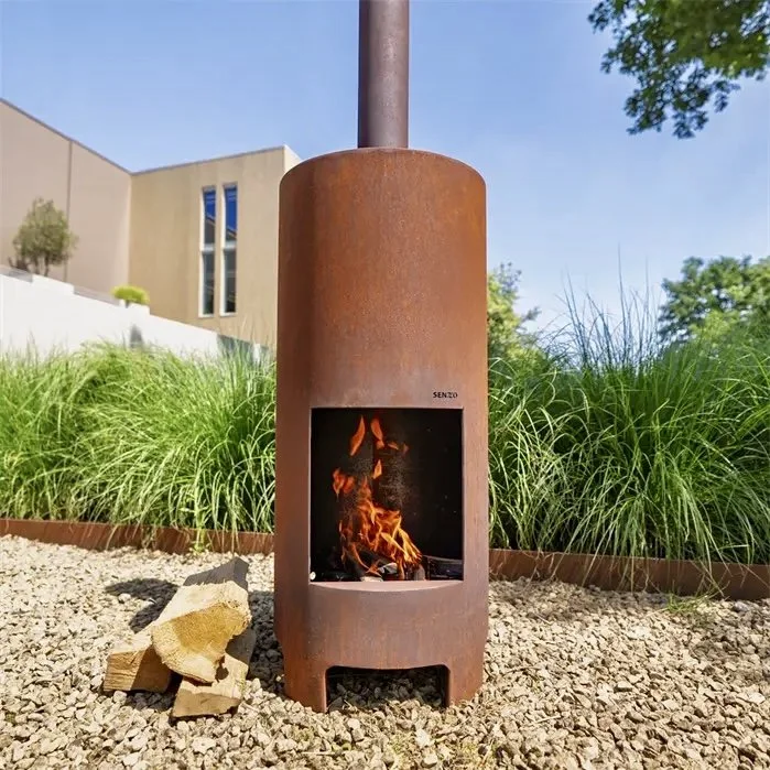 Outdoor Corten Steel Fireplace