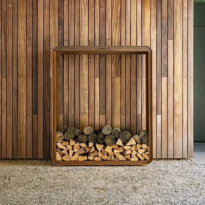 Serra Corten Steel Wood Storage