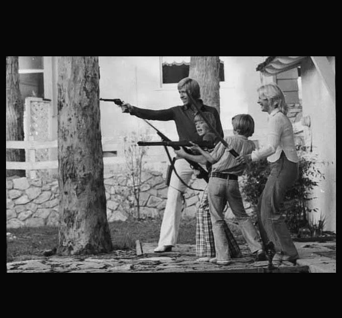 Chuck Norris, a family portrait at home. (1977)