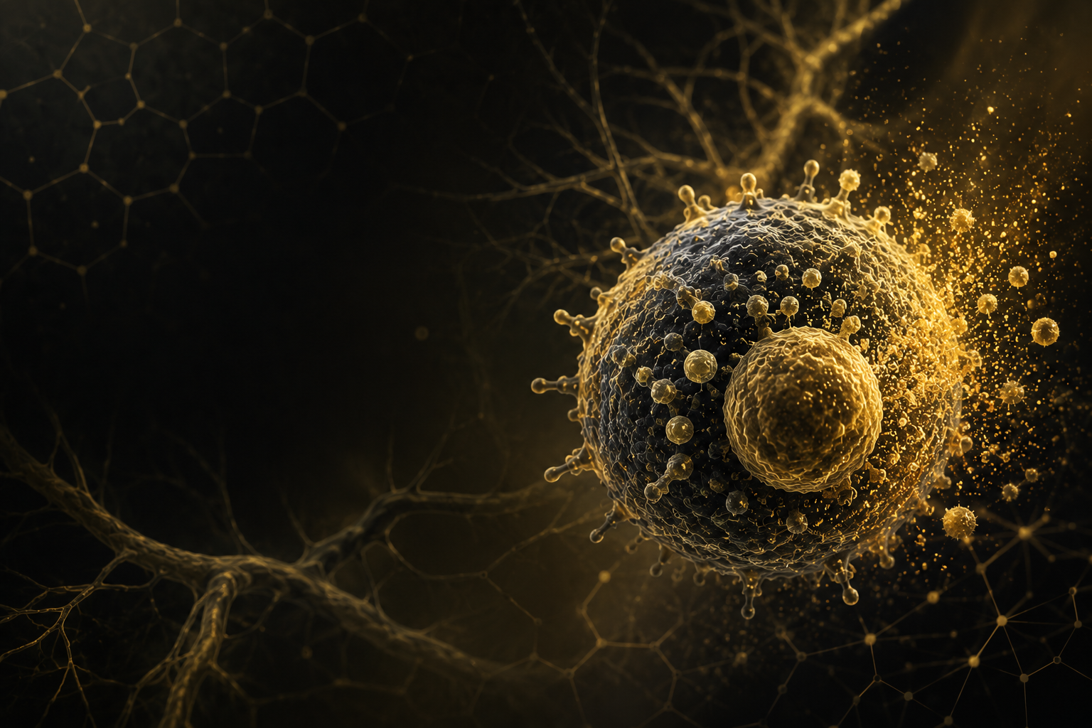 Image of mast cell releasing chemicals