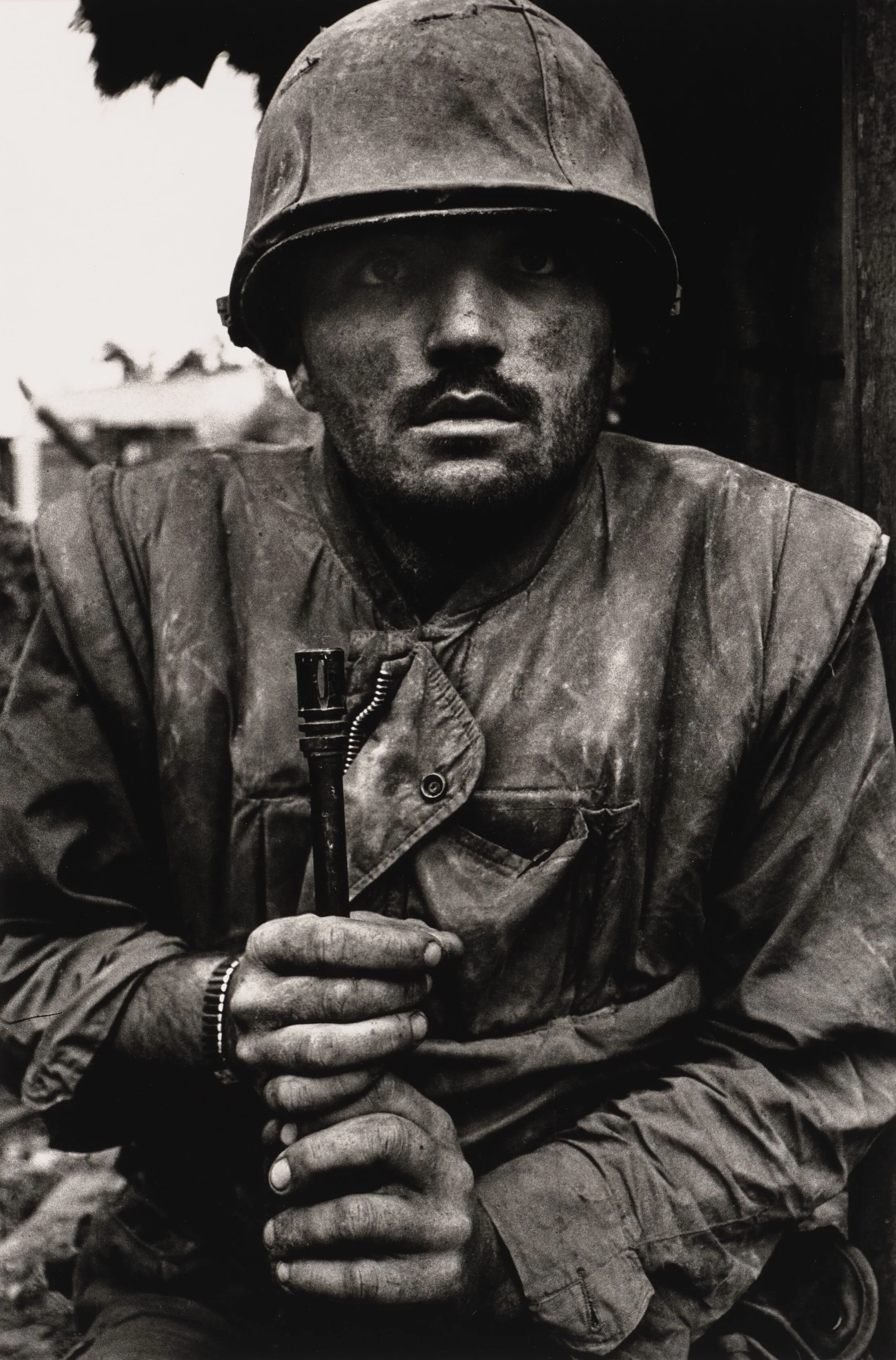 A Shell-Shocked US Marine, Huế, 1968 © Don McCullin. Courtesy the artist and Hauser & Wirth