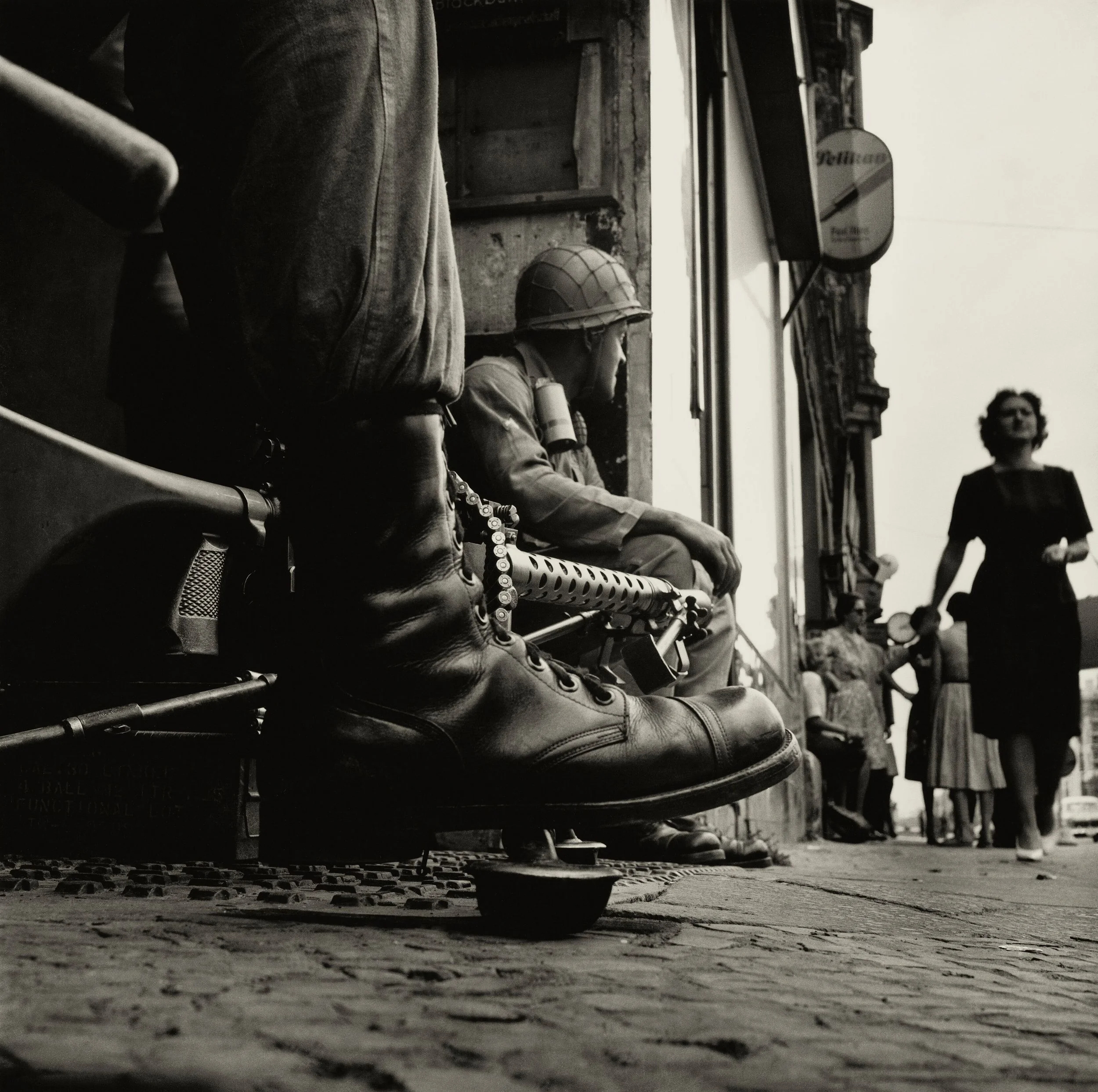 Near Checkpoint Charlie, Berlin, 1961 © Don McCullin. Courtesy the artist and Hauser & Wirth