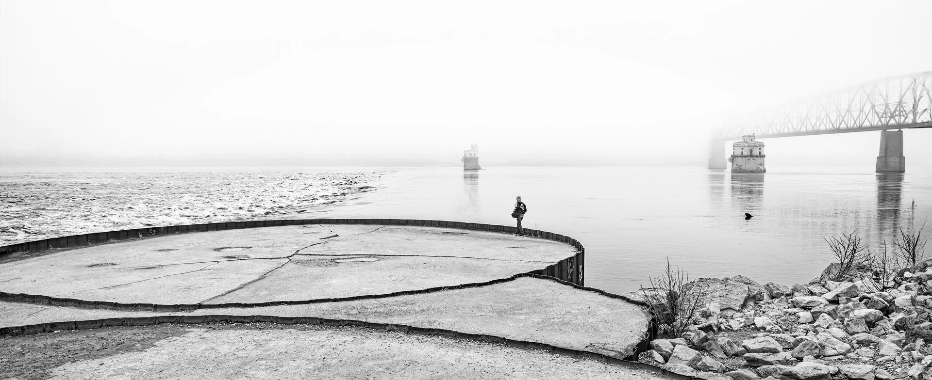 'Looking at the Chain of Rocks Bridge from the Illinois Side' © Bruce Backus