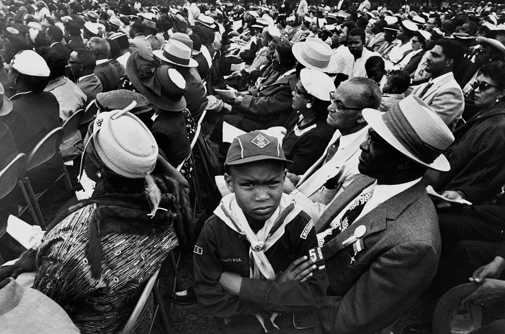 Untitled, from the series Prayer Pilgrimage for Freedom, 1957 © Lee Friedlander. Courtesy the artist and Fraenkel Gallery