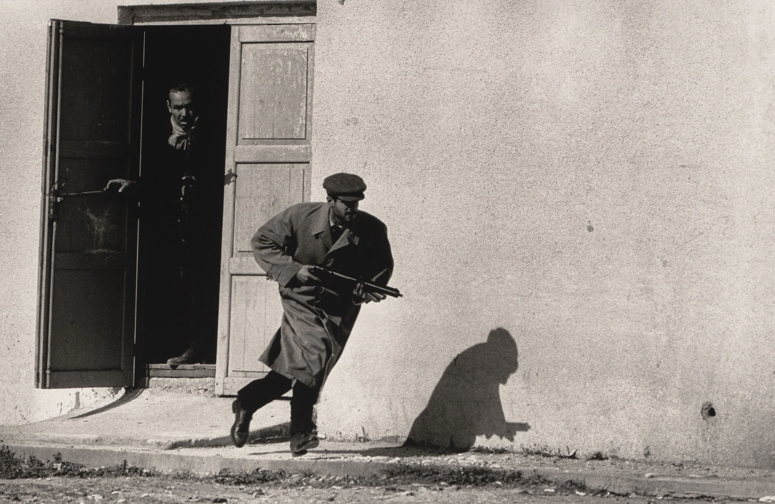 A Turkish Defender Leaving the Side Entrance of a Cinema Limassol, Cyprus, 1964 © Don McCullin. Courtesy the artist and Hauser & Wirth