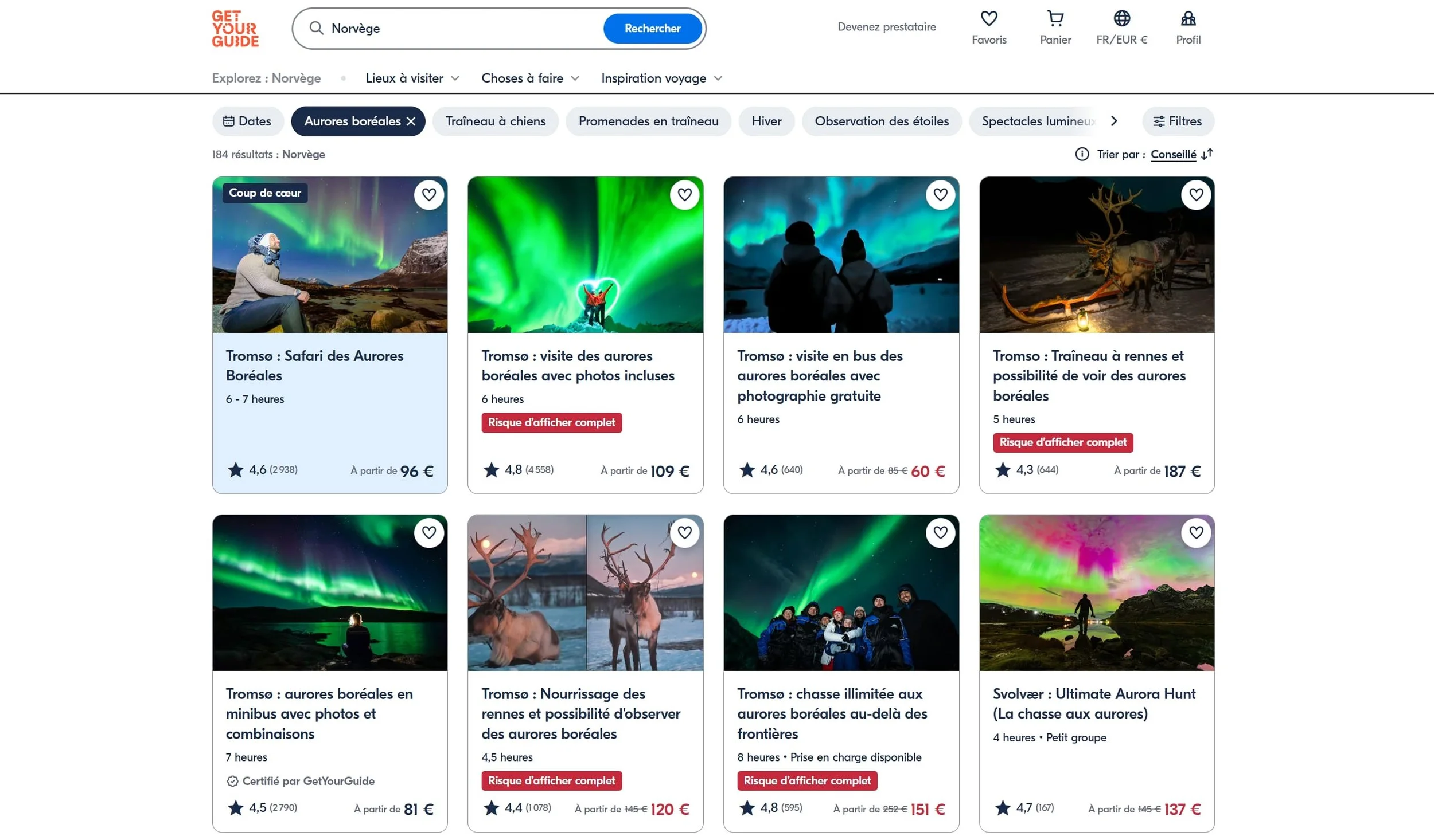 getyourguide norvège