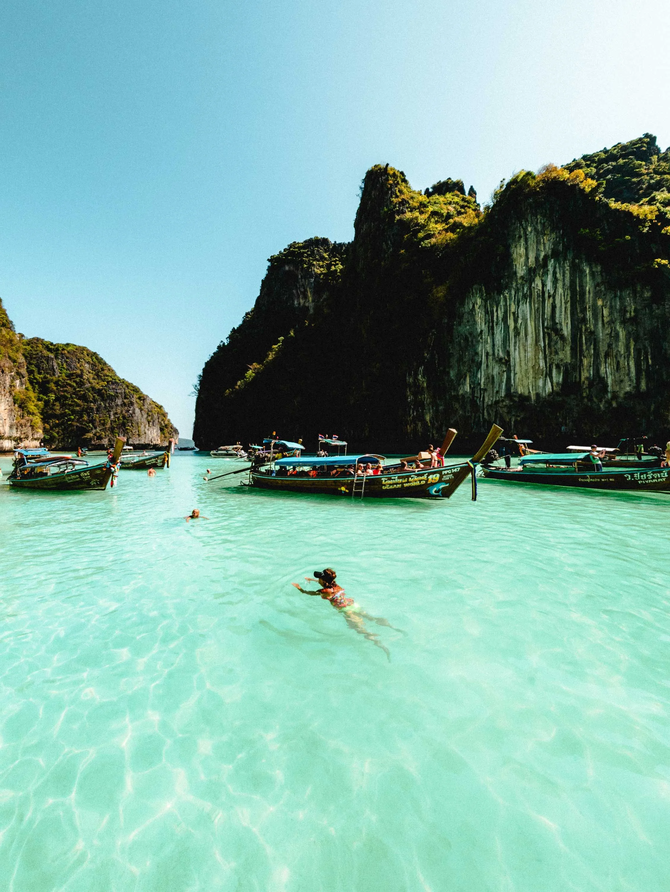 se baigner dans Pileh Lagoon