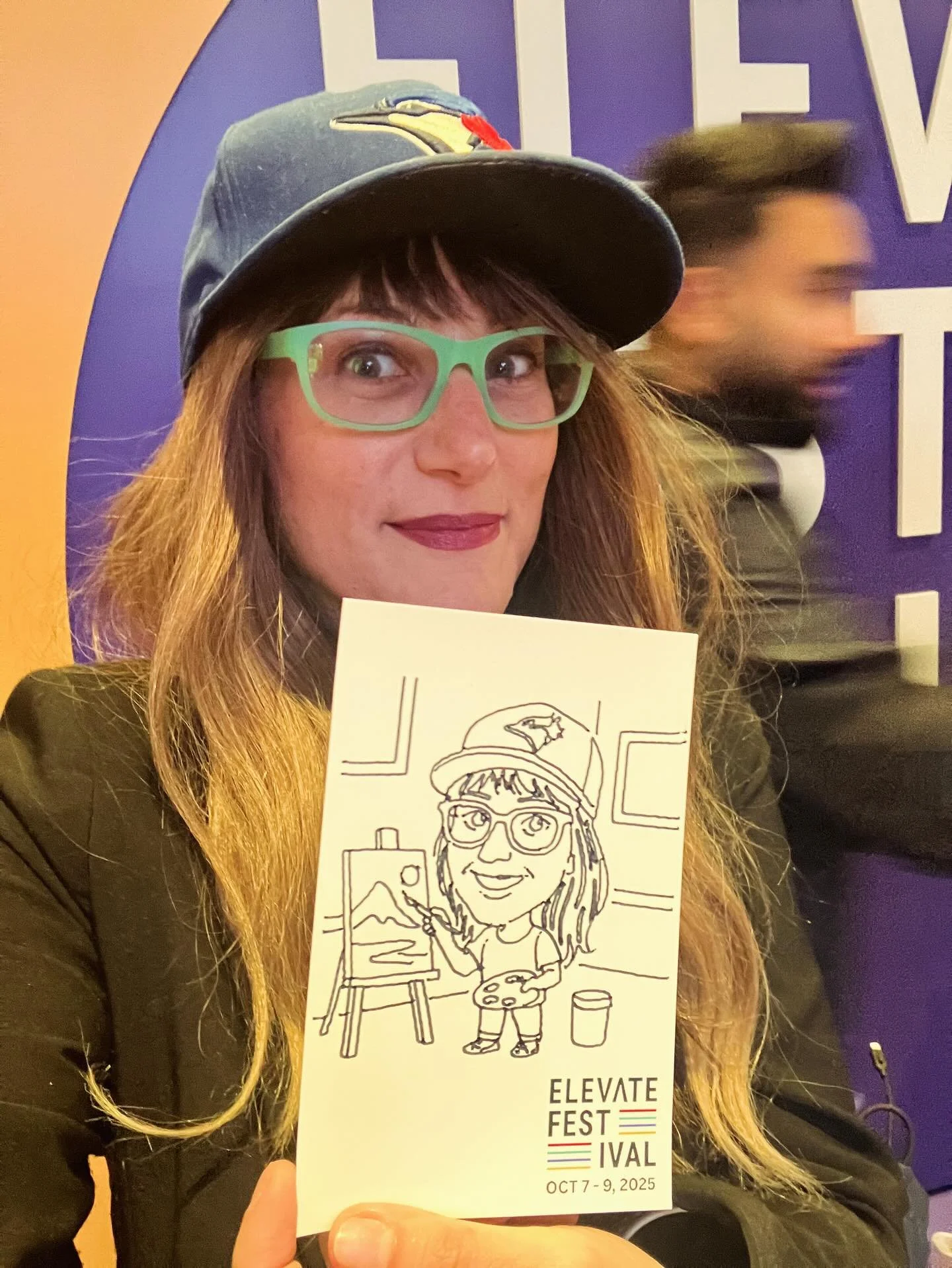 I’ve had my AI portrait done in many photo booths by now but this is my first AI charicature, drawn with a mechanical arm. 
Yes a human could have drawn this, as quickly and more vividly.
But… would they have been hired for this gig? Arg