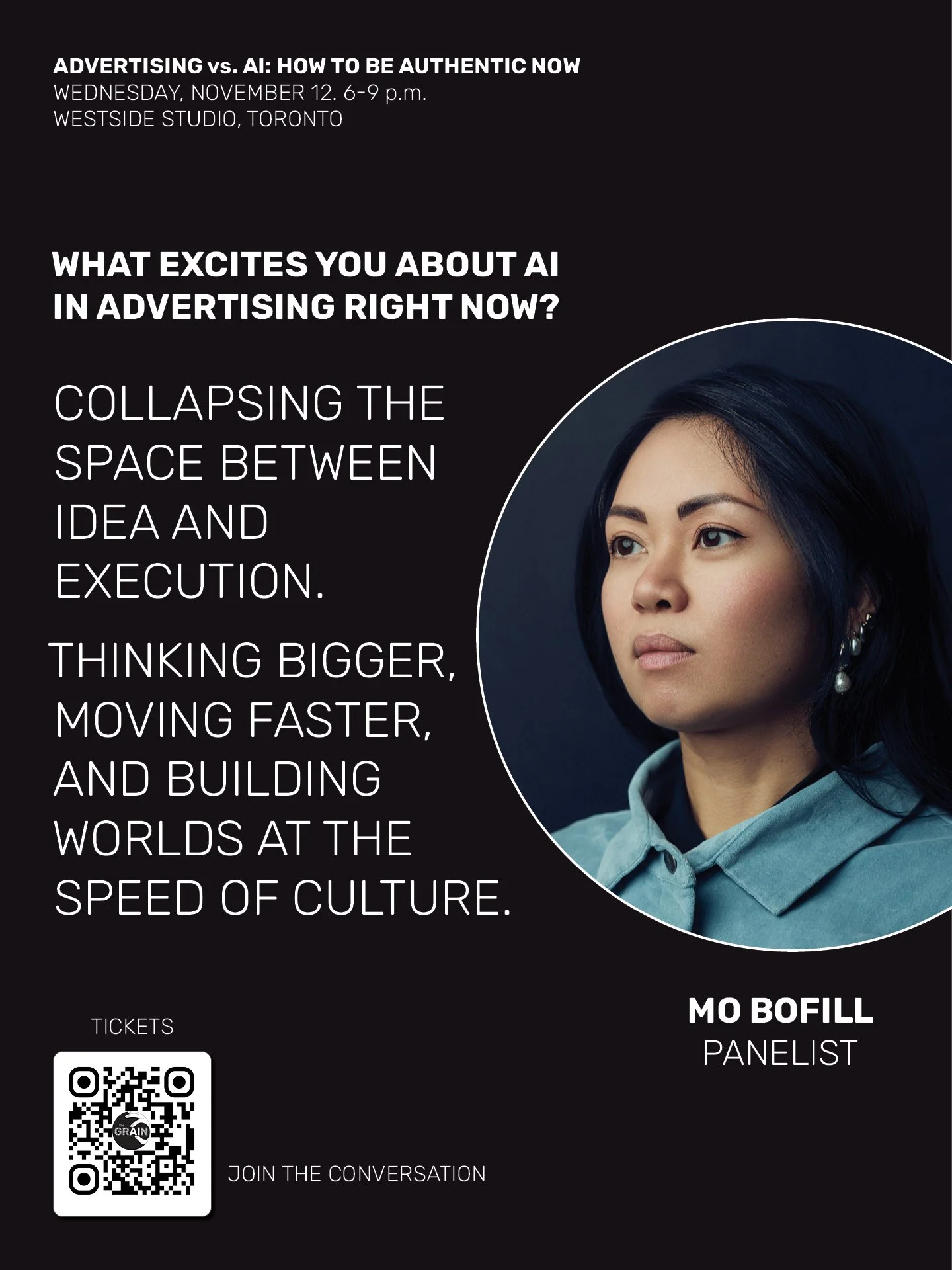 Tickets are selling out fast for ADVERTISING vs. AI: How to be authentic now ✨

Meet panelist&mdash;Mo Bofill
Partner and Chief Creative Officer, One23West. 
Board Member: ADCC Awards
Mentor: RGD
@mobofill @123w.ca
@theadcc @rgdcanada 

Join Mo Bofil