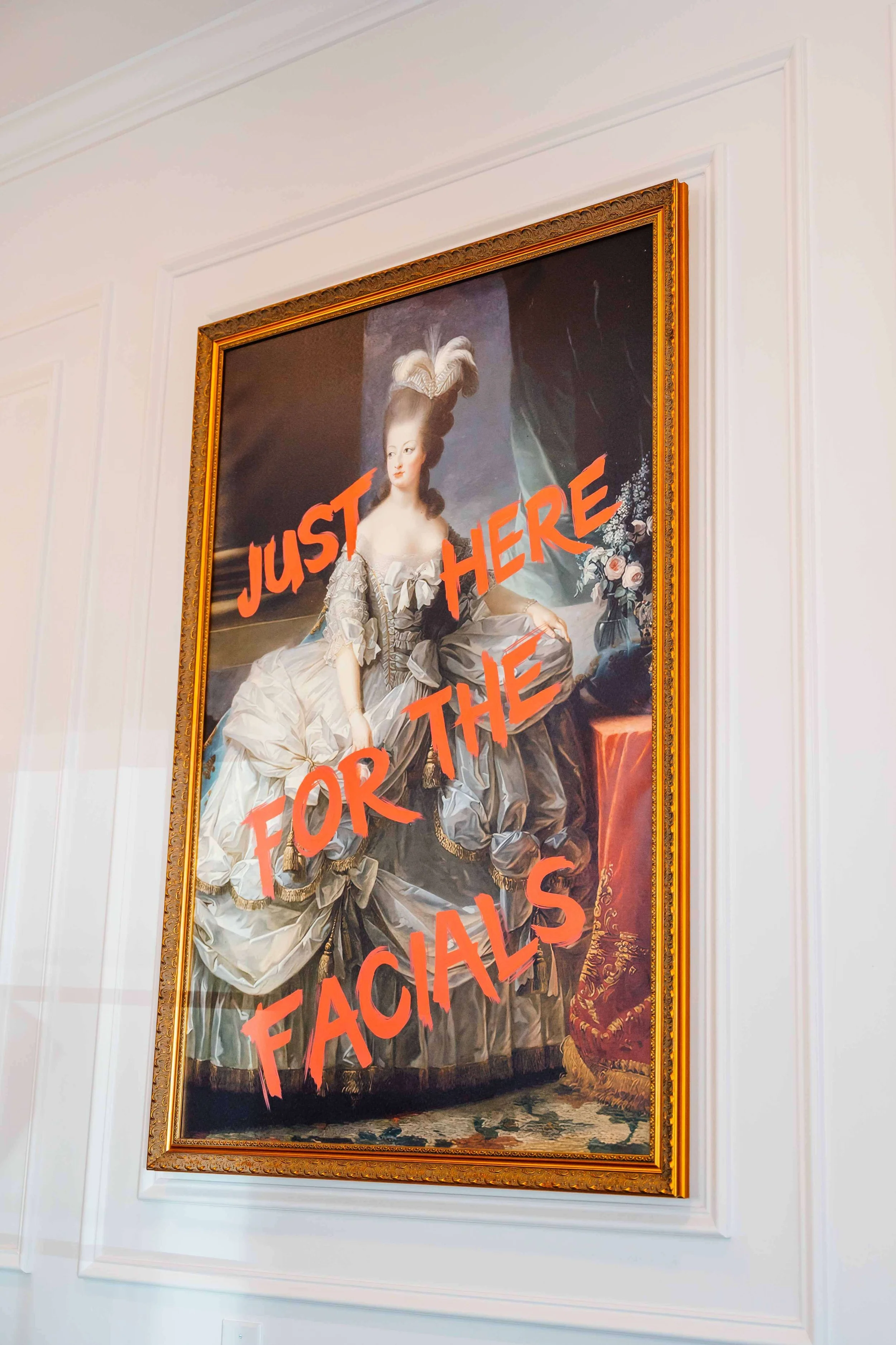 Just Here For The Facials — Beauty By Biba signature wall art Moorestown spa
