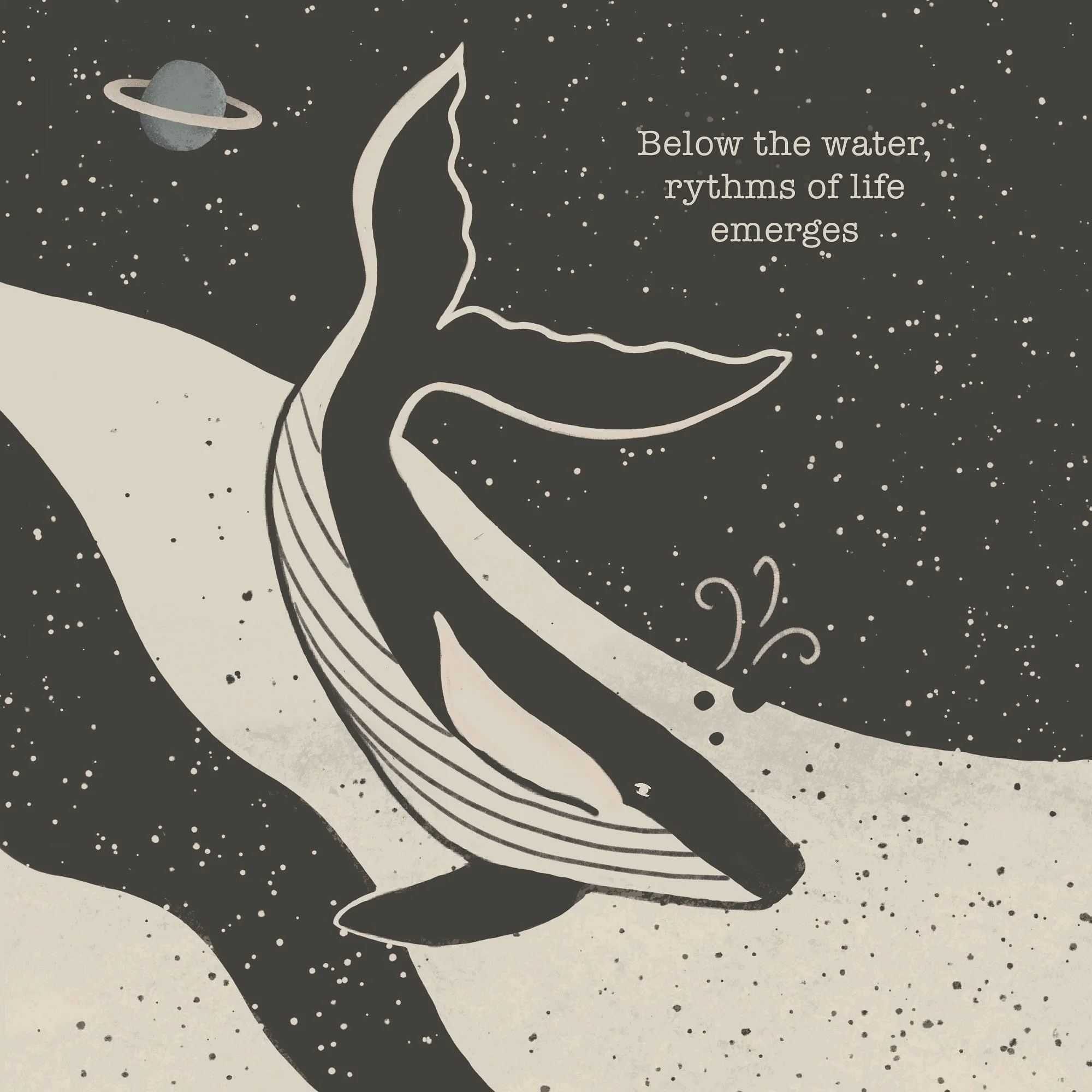 Below the water,  rythms of life emerges.
 Day 2 illustration for&nbsp;@ourplanetweek&nbsp;- &ldquo;Below the water&rdquo; 
&mdash;&mdash; 
Our 2024 host team:
@karlasandersart&nbsp;@lamartina.art&nbsp;@lynniesketches&nbsp;@megbuddart&nbsp;@miraalou 