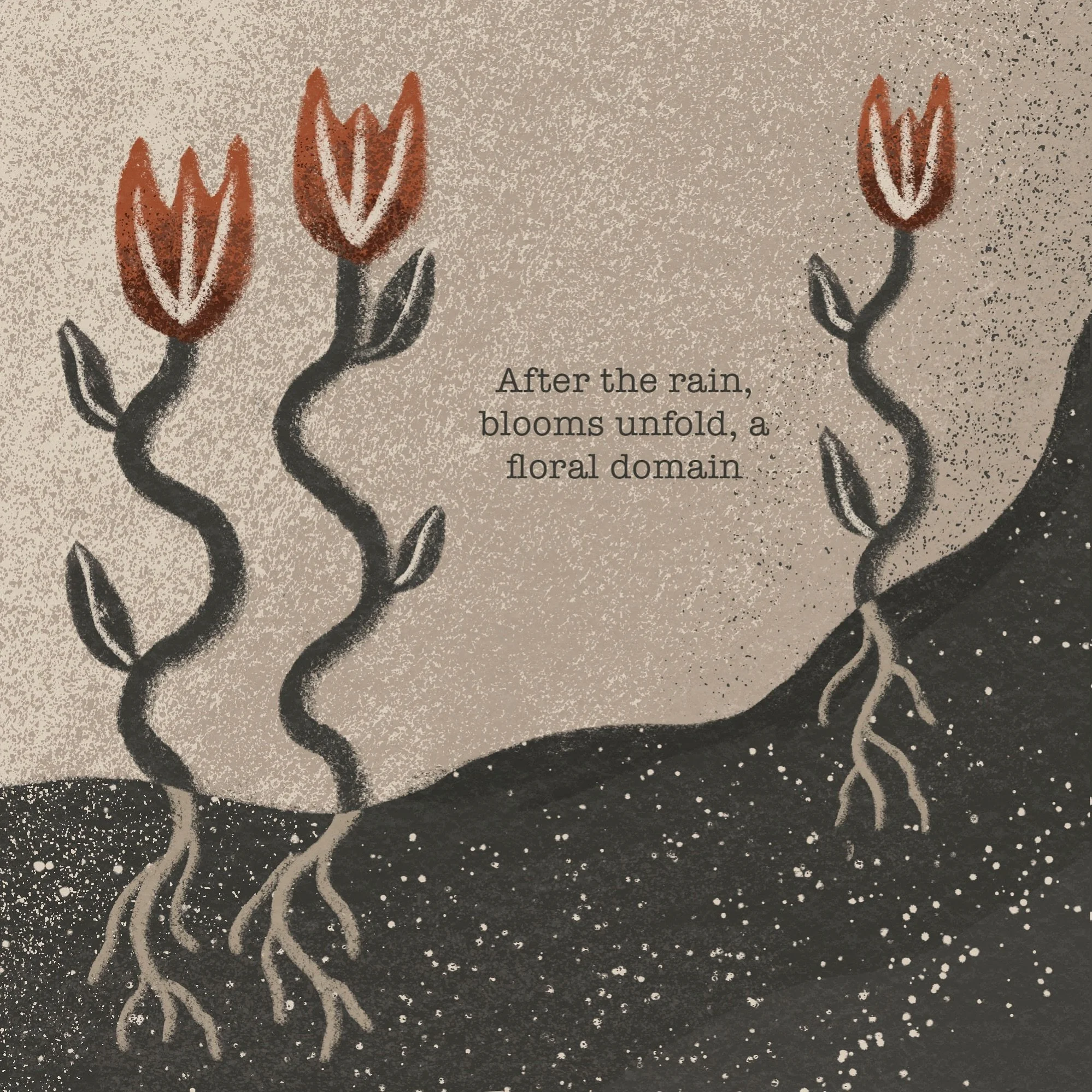 After the rain,  blooms unfold, a floral domain.

Day 5 illustration for&nbsp;@ourplanetweek&nbsp;- &ldquo;After the rain&rdquo; 
&mdash;&mdash; 
Our 2024 host team:
@karlasandersart&nbsp;@lamartina.art&nbsp;@lynniesketches&nbsp;@megbuddart&nbsp;@mir