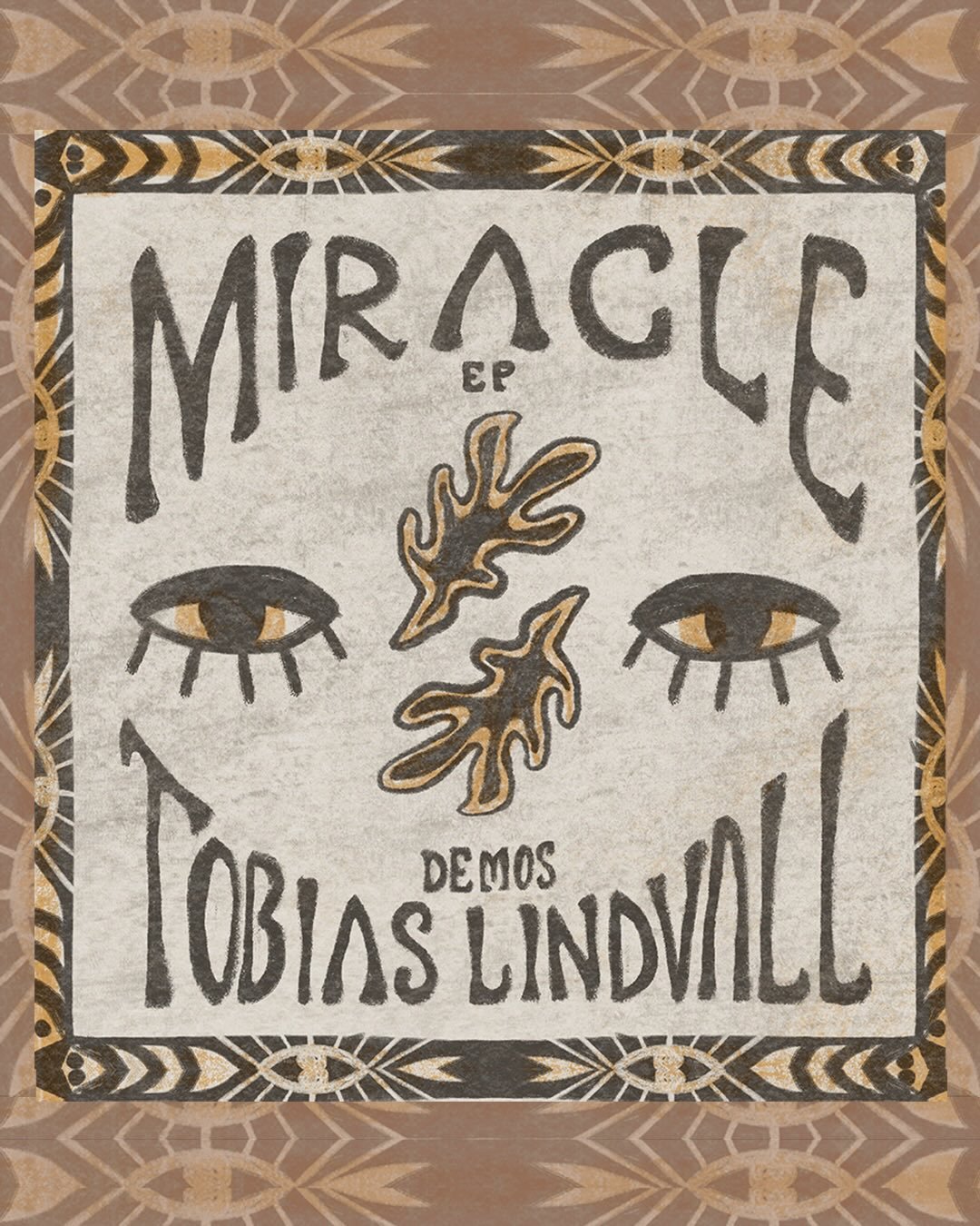A trippy EP cover created for my talented friend Tobias and his EP single - &rdquo;Miracle&rdquo; from last year. I realise I loooove translating sound into visuals ✨Let me know if you have a soundproject that needs a cosmic, quirky, mystic artwork t