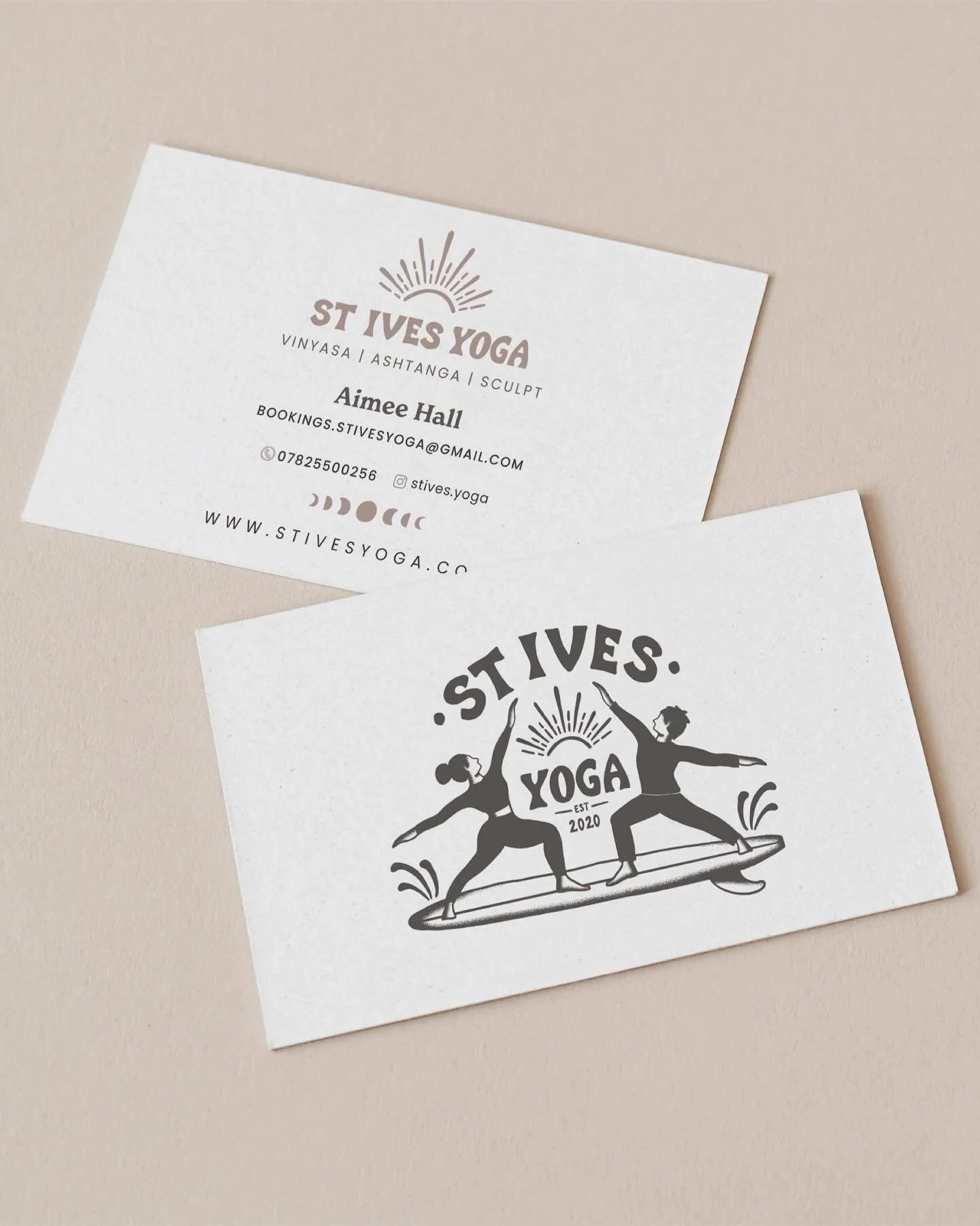 From the archive: A favourite logo and business card for a favourite person @stives.yoga 🤍