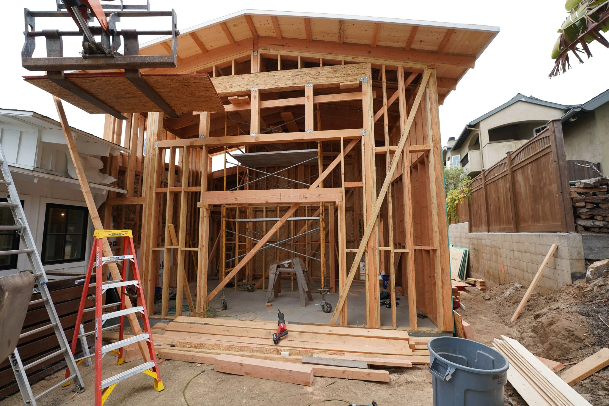 Custom home design-build project by B.A. Worthing with refined residential details Residential construction and architectural design project by B.A. Worthing in San Diego County