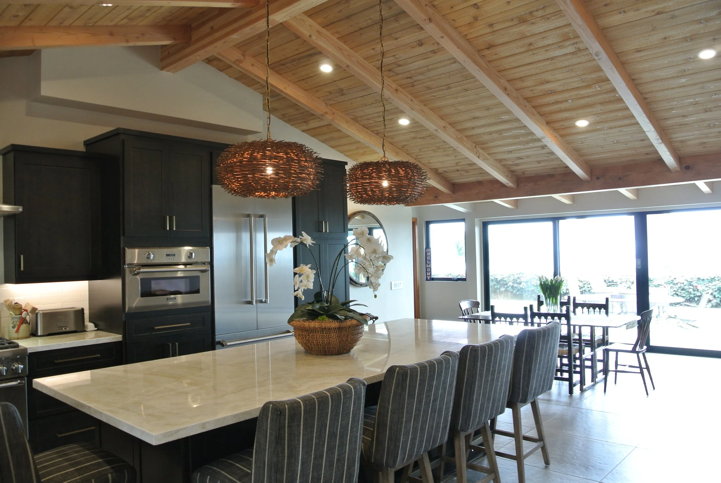 Custom home remodel by B.A. Worthing designed to connect indoor living with surrounding views Residential design-build project by B.A. Worthing with refined architectural and construction details