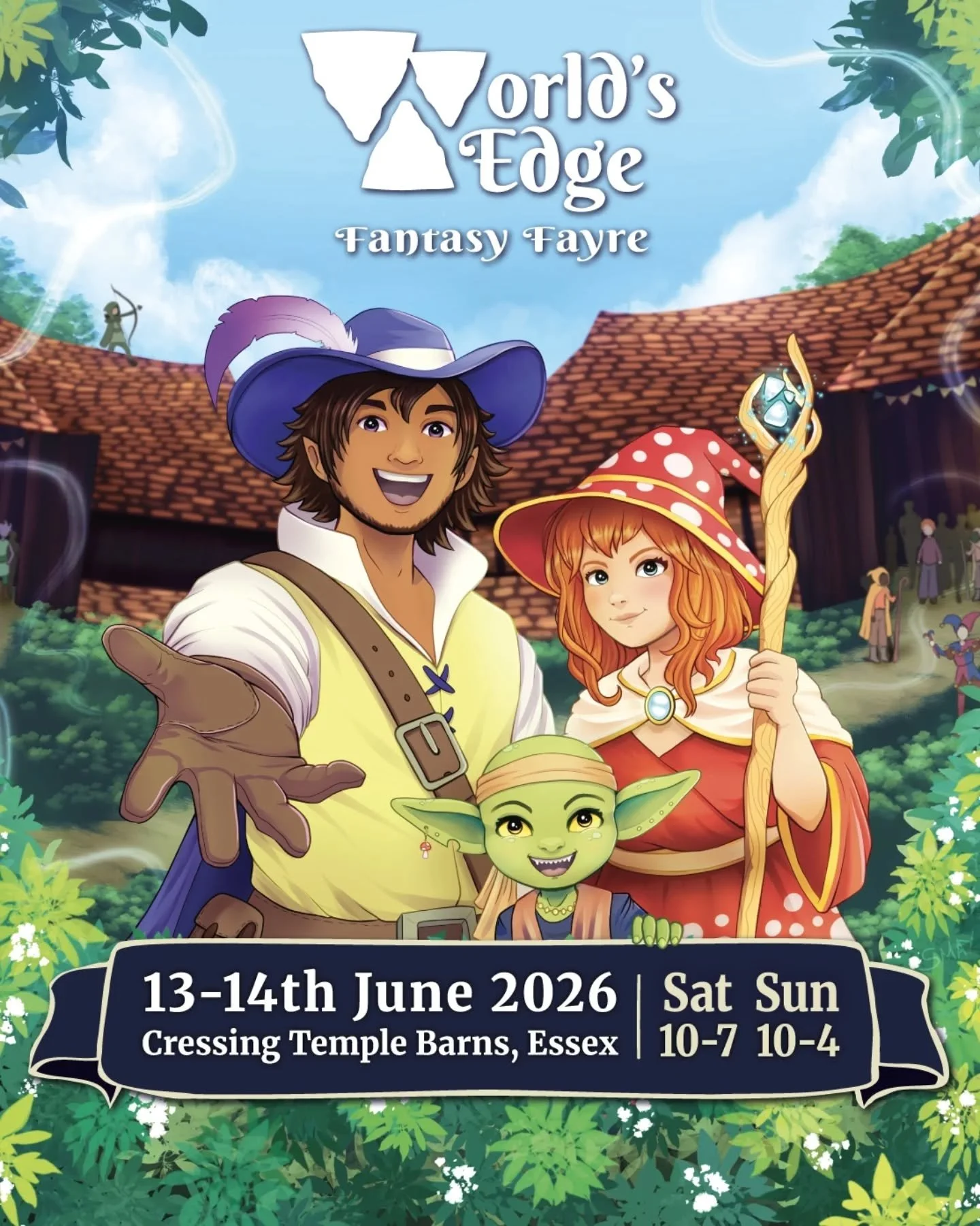 Onto the next one! Next weekend I'll be at @worldsedgefayre at Cressing Temple Barns, just outside Braintree in Essex. It's a brand new fantasy fayre in its first year, and it looks like it's going to be a really exciting event! Let me know if you're