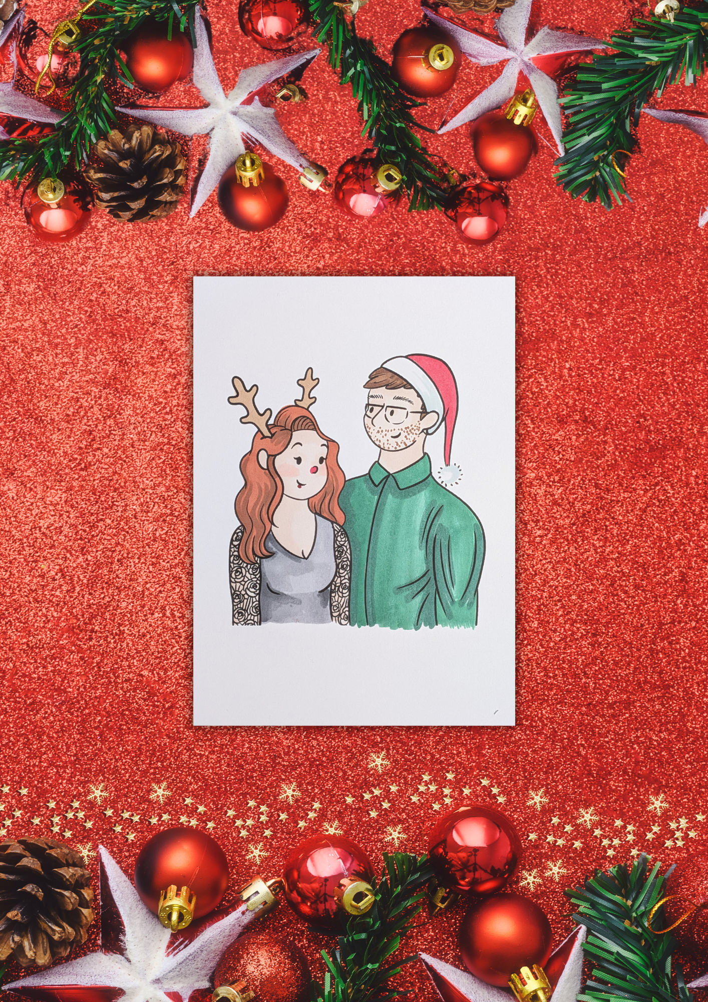 Red and White Modern Merry Christmas and Happy New Year A4 Document.png