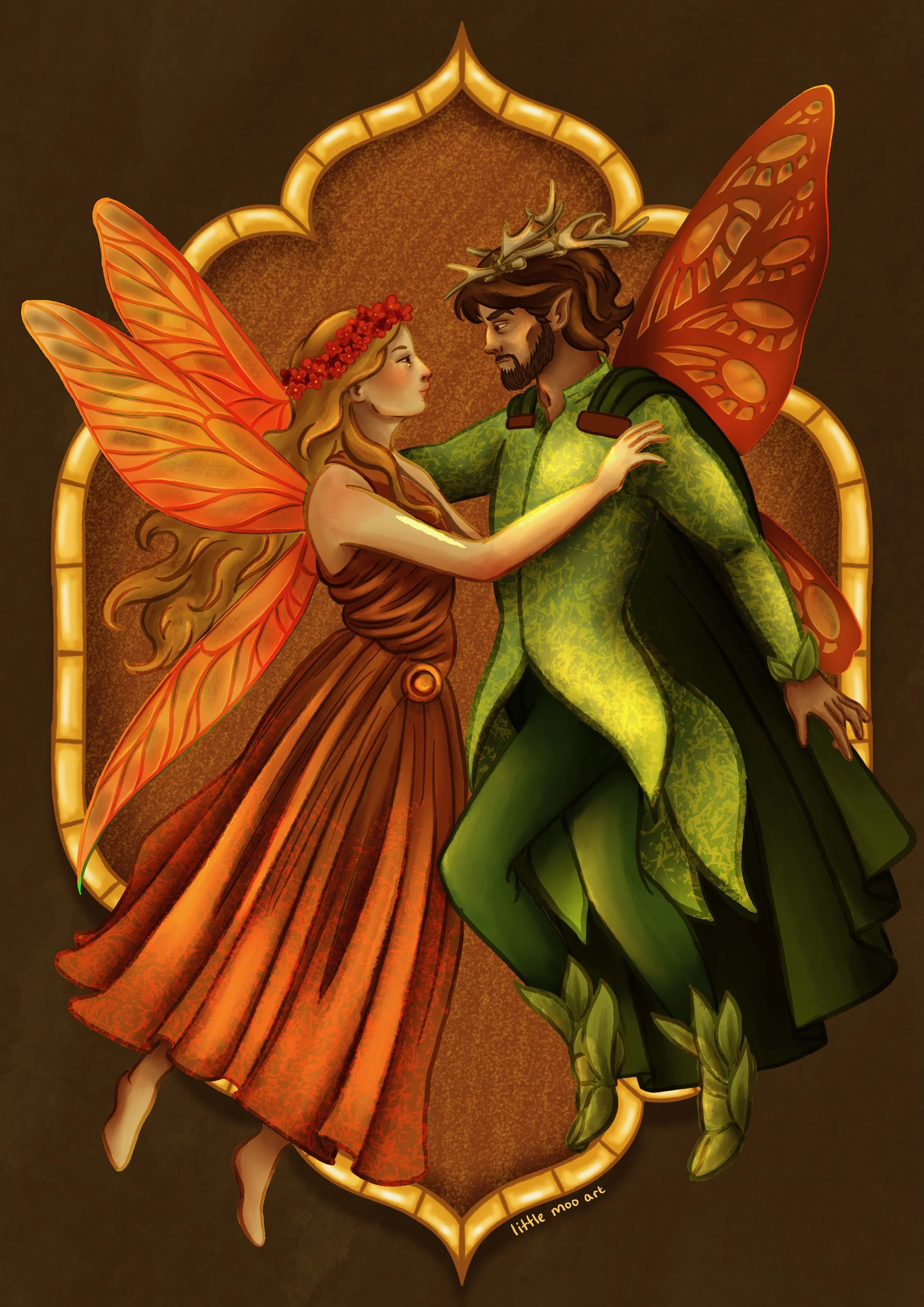 Oberon and Titania - Digital illustration