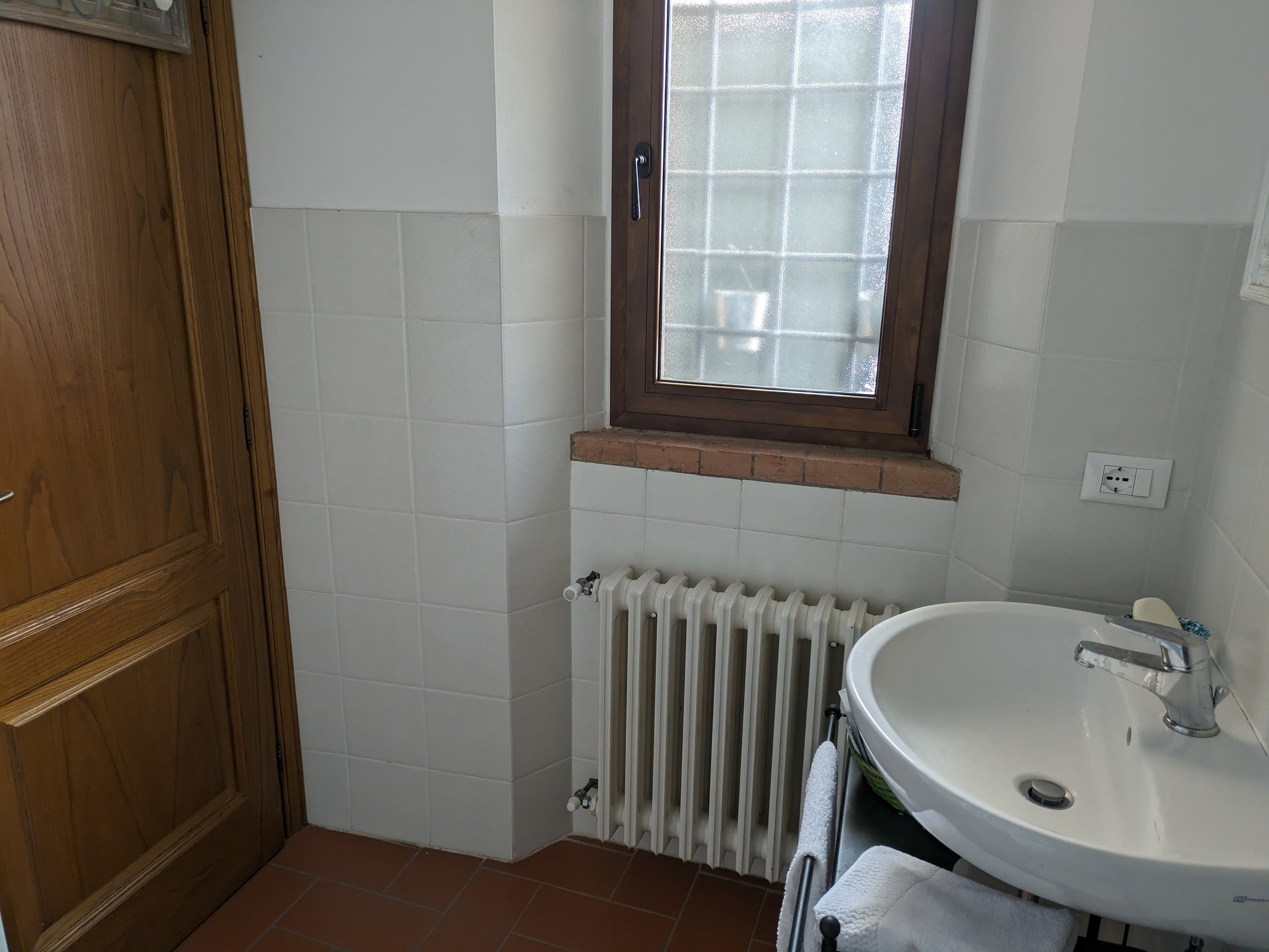The downstairs bathroom, off the kitchen