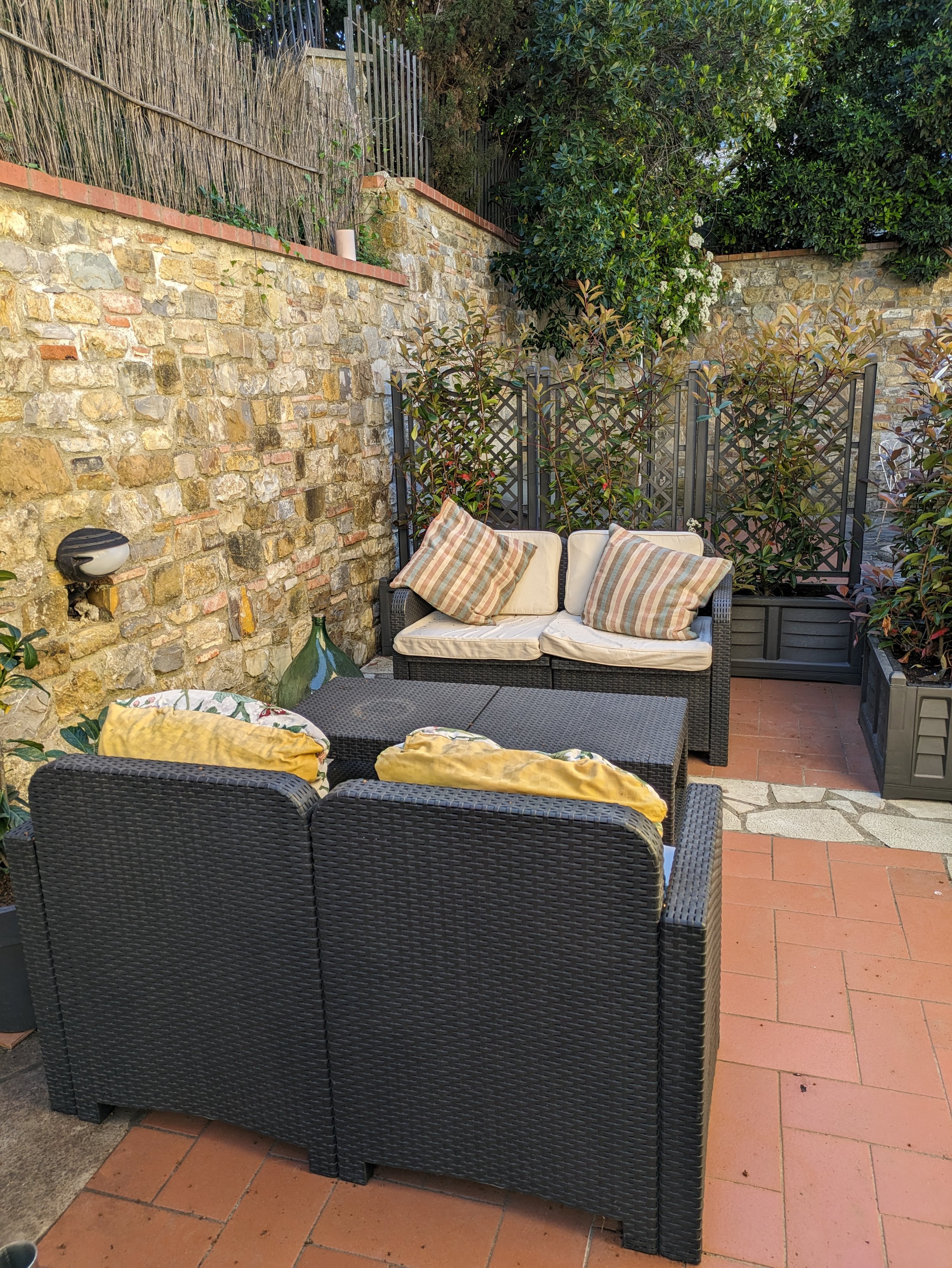 off the kitchen is the private terrace