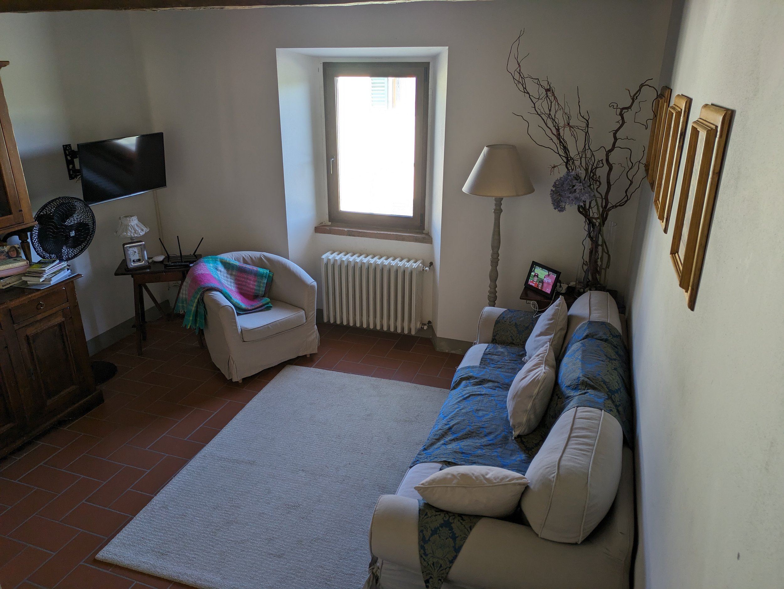 To the left is il soggiorno- the living room