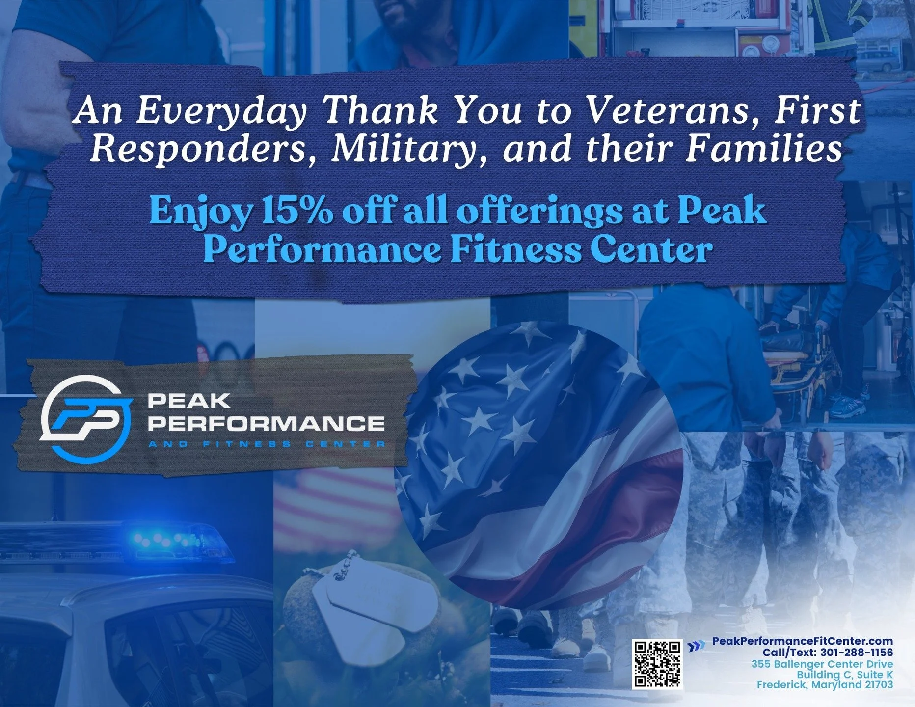 🇺🇸 Happy Veteran&rsquo;s Day from Peak Performance and Fitness Center! 🇺🇸

Today, we honor and thank all veterans for your service, sacrifice, and dedication. Your courage inspires our entire community. 🫡

As a small token of our gratitude, we&r