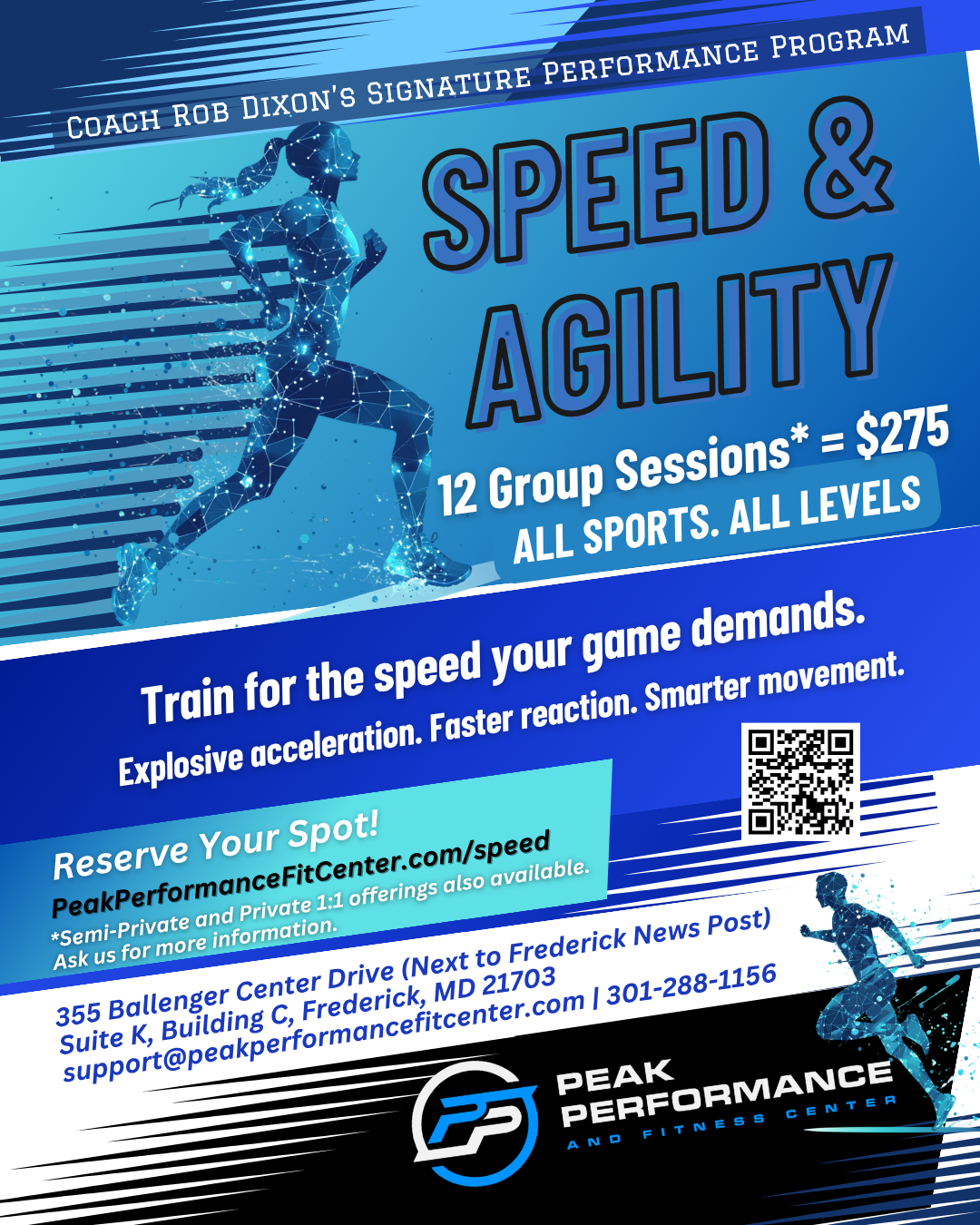 speed training performance youth athletes frederick, maryland agility train for your sport