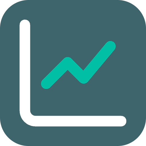 Graph icon with an upward trending line