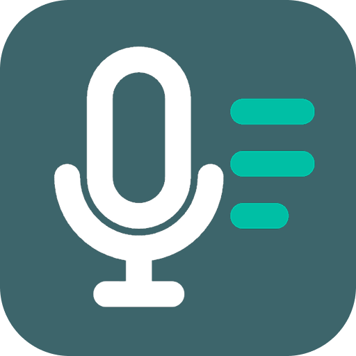 Icon of a microphone with sound waves indicating voice or audio recording.