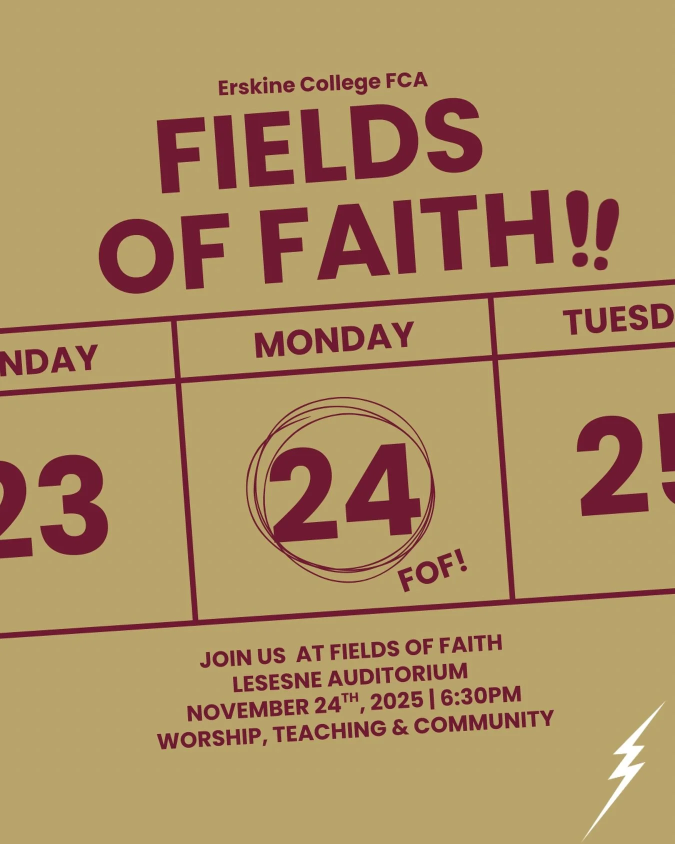 Fields of Faith is tomorrow night!!! Don&rsquo;t miss it! Can&rsquo;t wait to see you there!!!⚡️