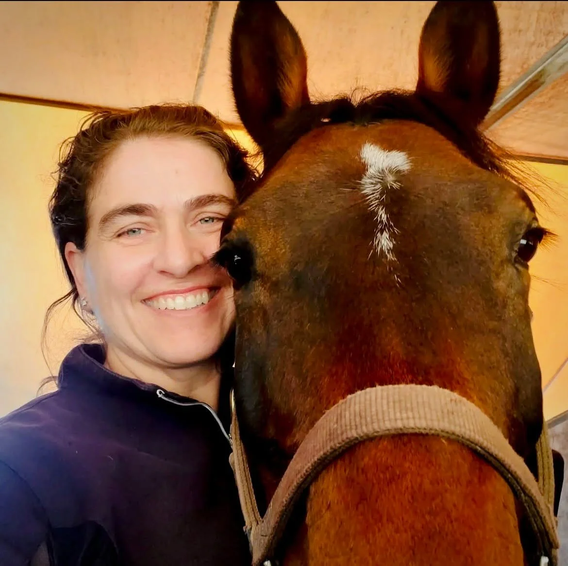 Legacy and Maraka goofing around after a training session.