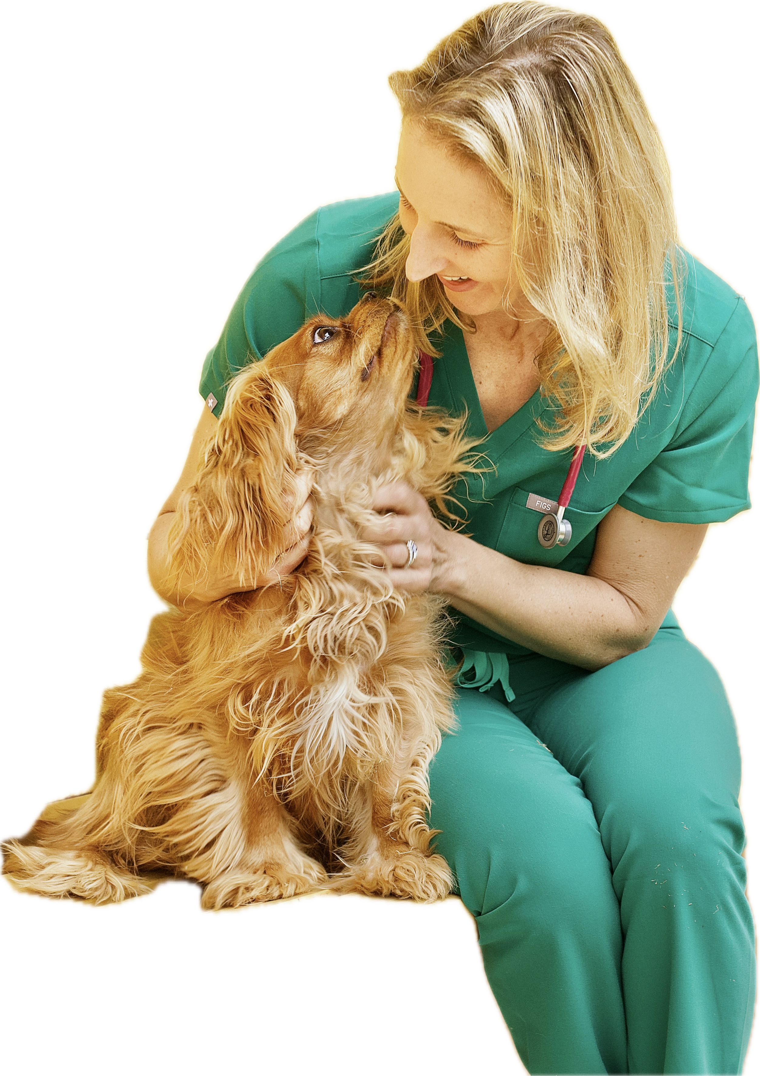 Sweet ChaCha Giving Kisses to Dr. Sinai