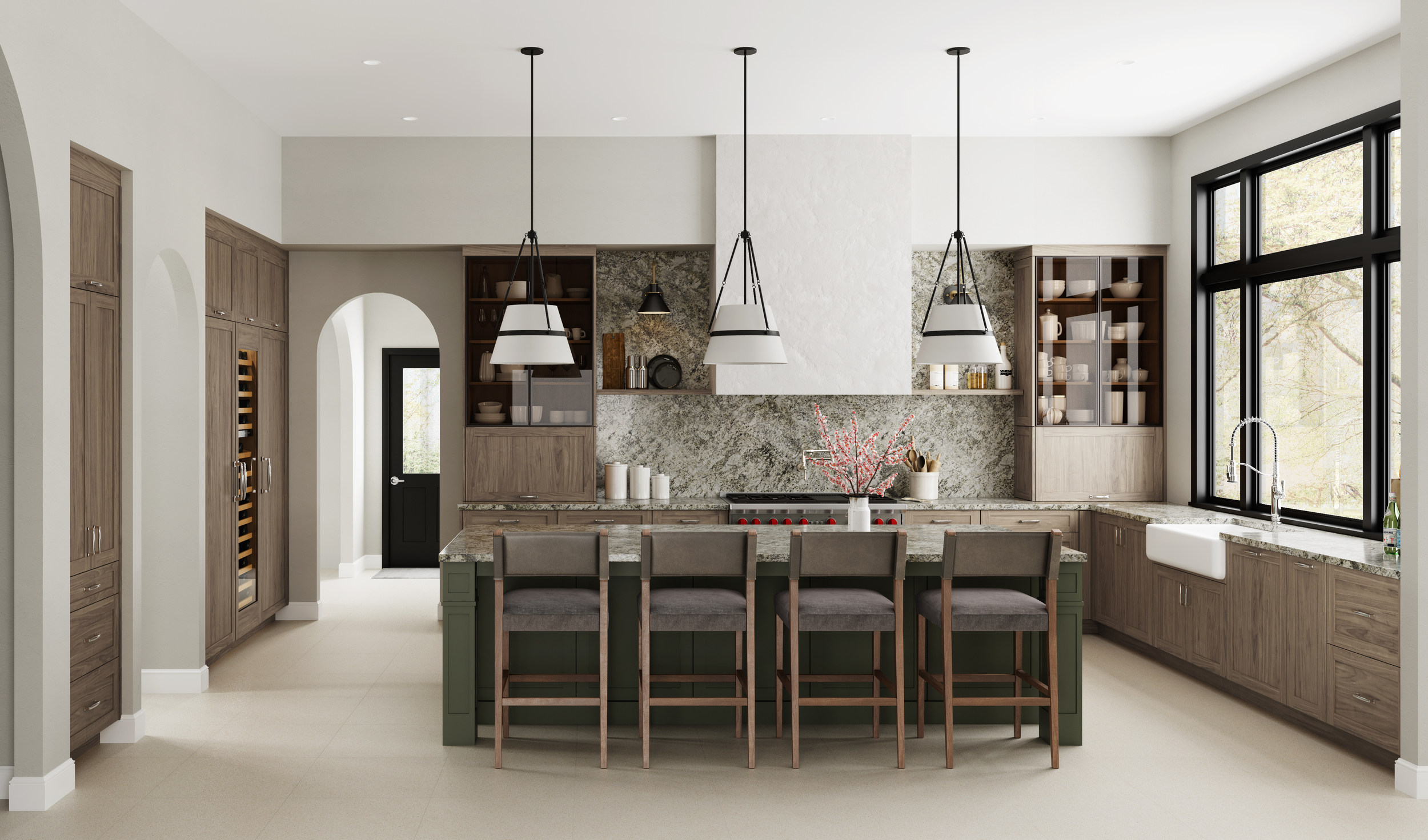 1900 Piedmont | Walnut | Nordic | EuroTouch + Monterey | HDF | Saguaro