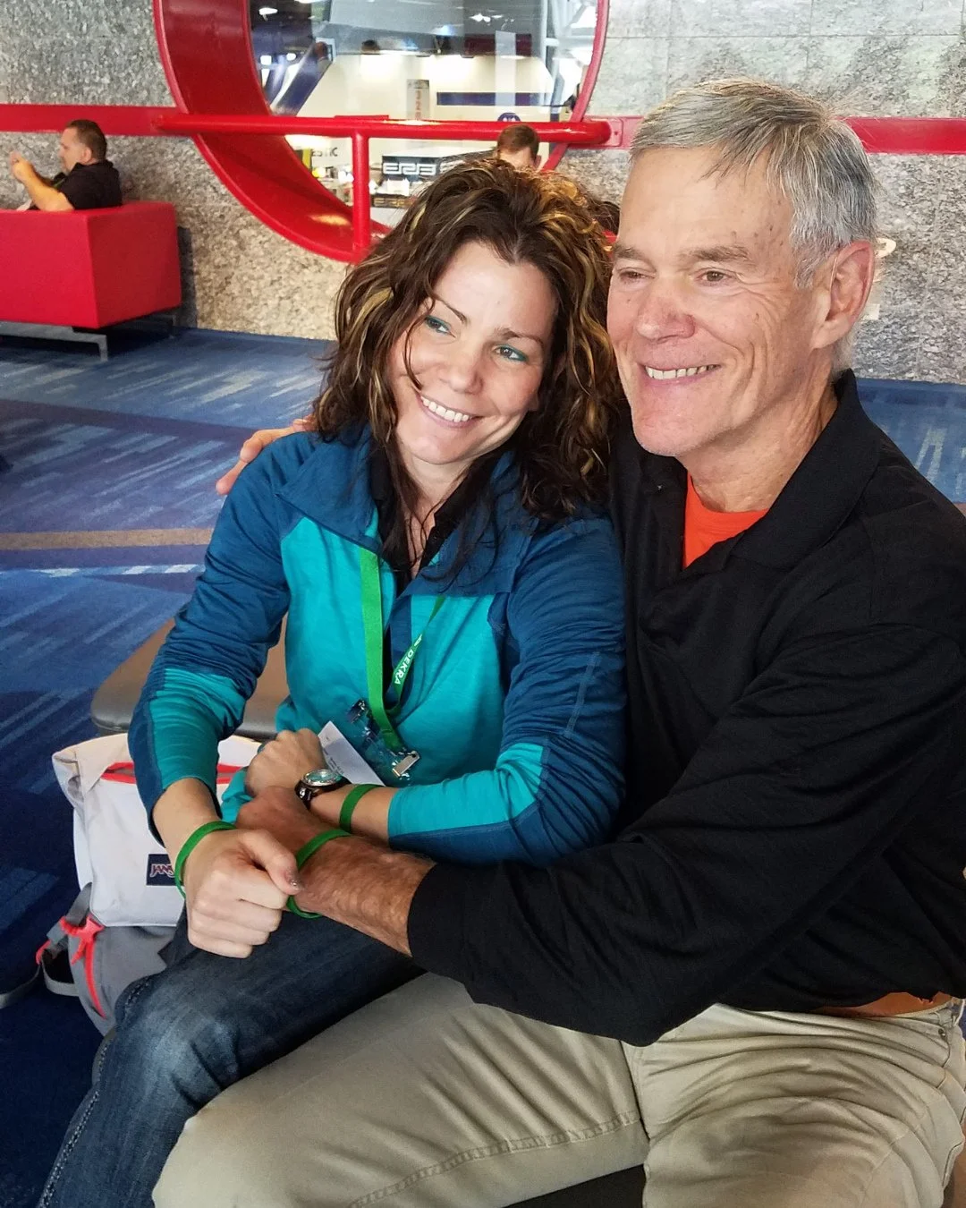 It starts with one simple STEP. 💚⁠
⁠
In this photo: AC4P&trade; founder Dr. Scott Geller with his daughter, Dr. Krista Geller - two people dedicated to spreading a culture of kindness.⁠
⁠
Give your AC4P&trade; wristband to someone you see doing some